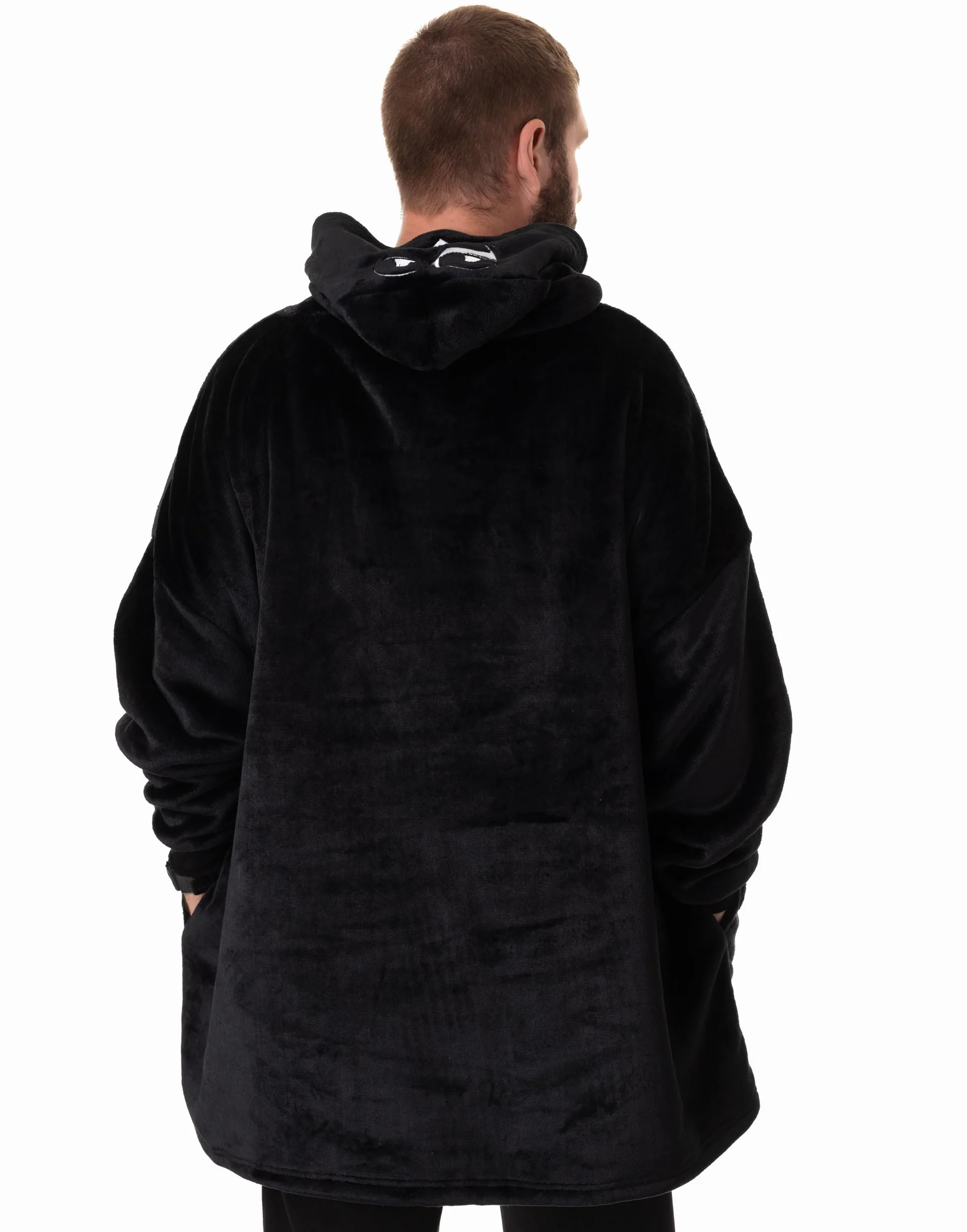 Star Wars Unisex Bluza z kapturem do noszenia na kocu | Sweter z kapturem dla dorosłych z grafiką postaci z Gwiezdnych Wojen | Odzież domowa z podszewką Sherpa w jednym rozmiarze