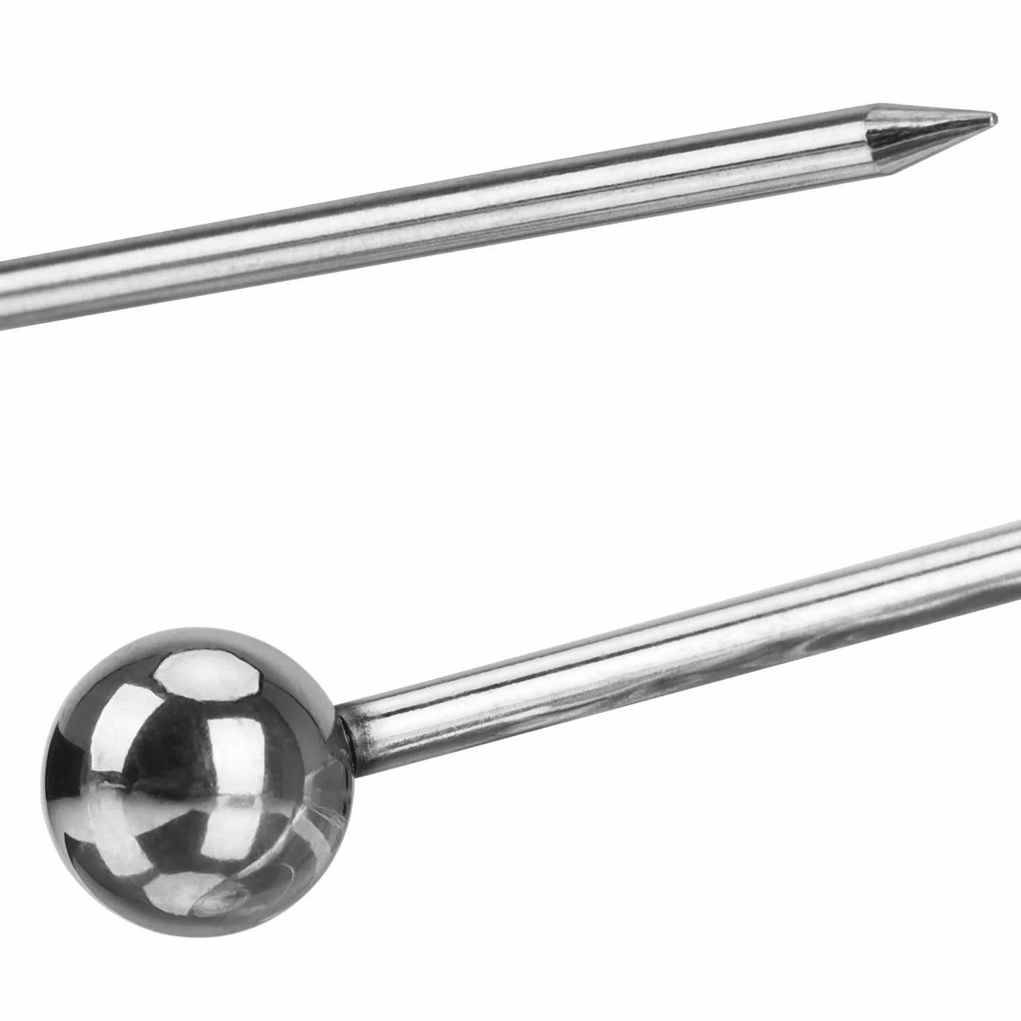 COM-FOUR® szaszlyki koktajlowe ze stali nierdzewnej 22 cm do przekasek, owoców, burgerów (20 sztuk)