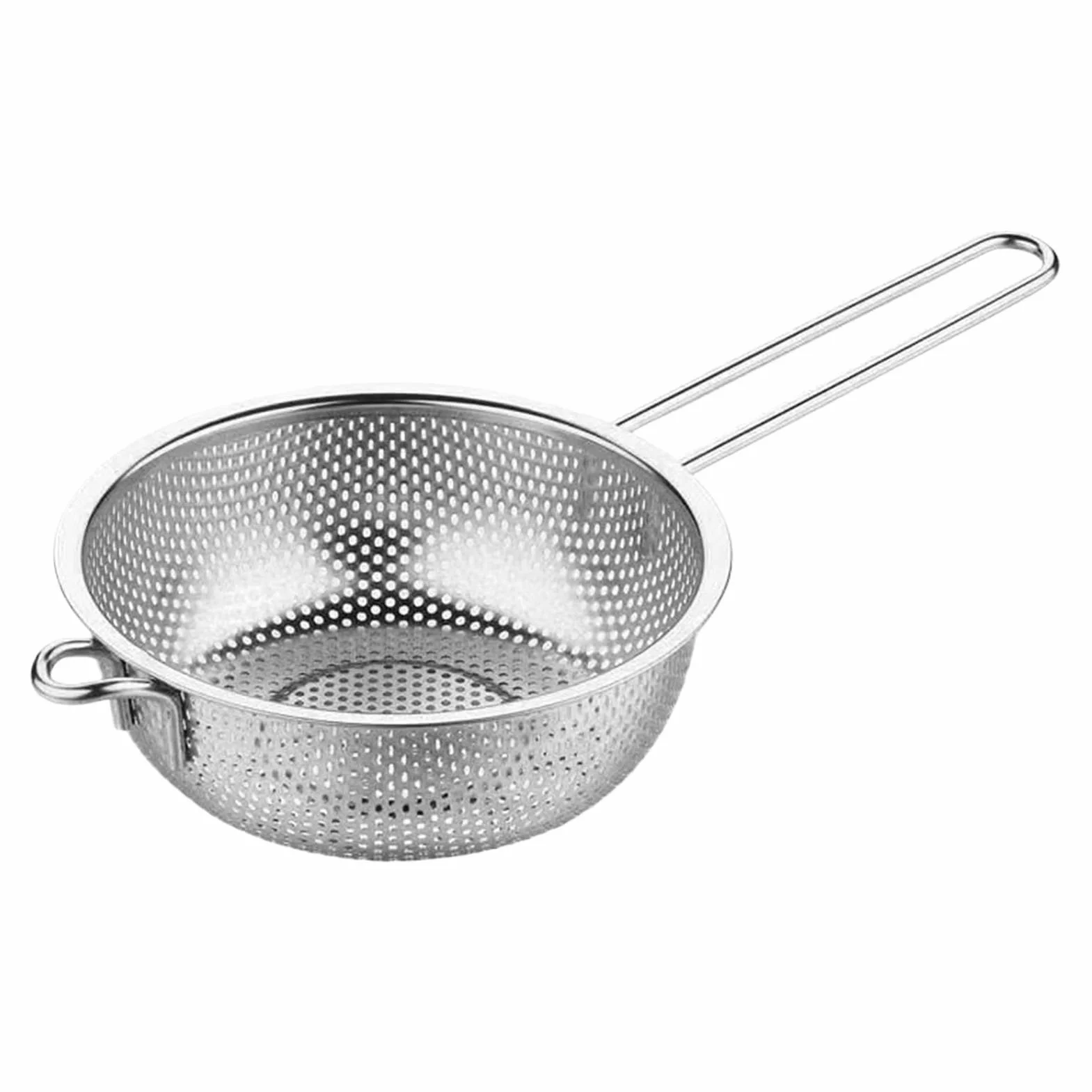 Sitko do makaronu – odporny na wysokie temperatury filtr do łatwego osuszania z wygodnym uchwytem, durszlak ze stali nierdzewnej z drobną siatką do owoców, warzyw, makaronu, sałatek, frytek, gotowania