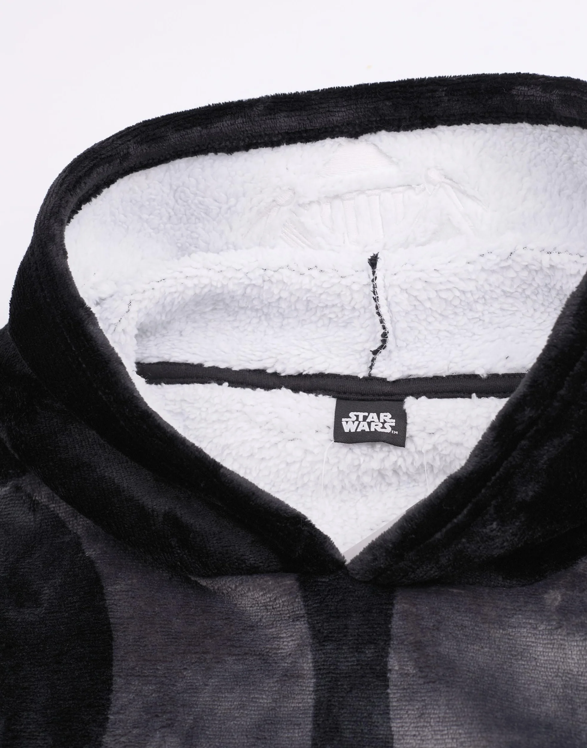 Star Wars Unisex Bluza z kapturem do noszenia na kocu | Sweter z kapturem dla dorosłych z grafiką postaci z Gwiezdnych Wojen | Odzież domowa z podszewką Sherpa w jednym rozmiarze