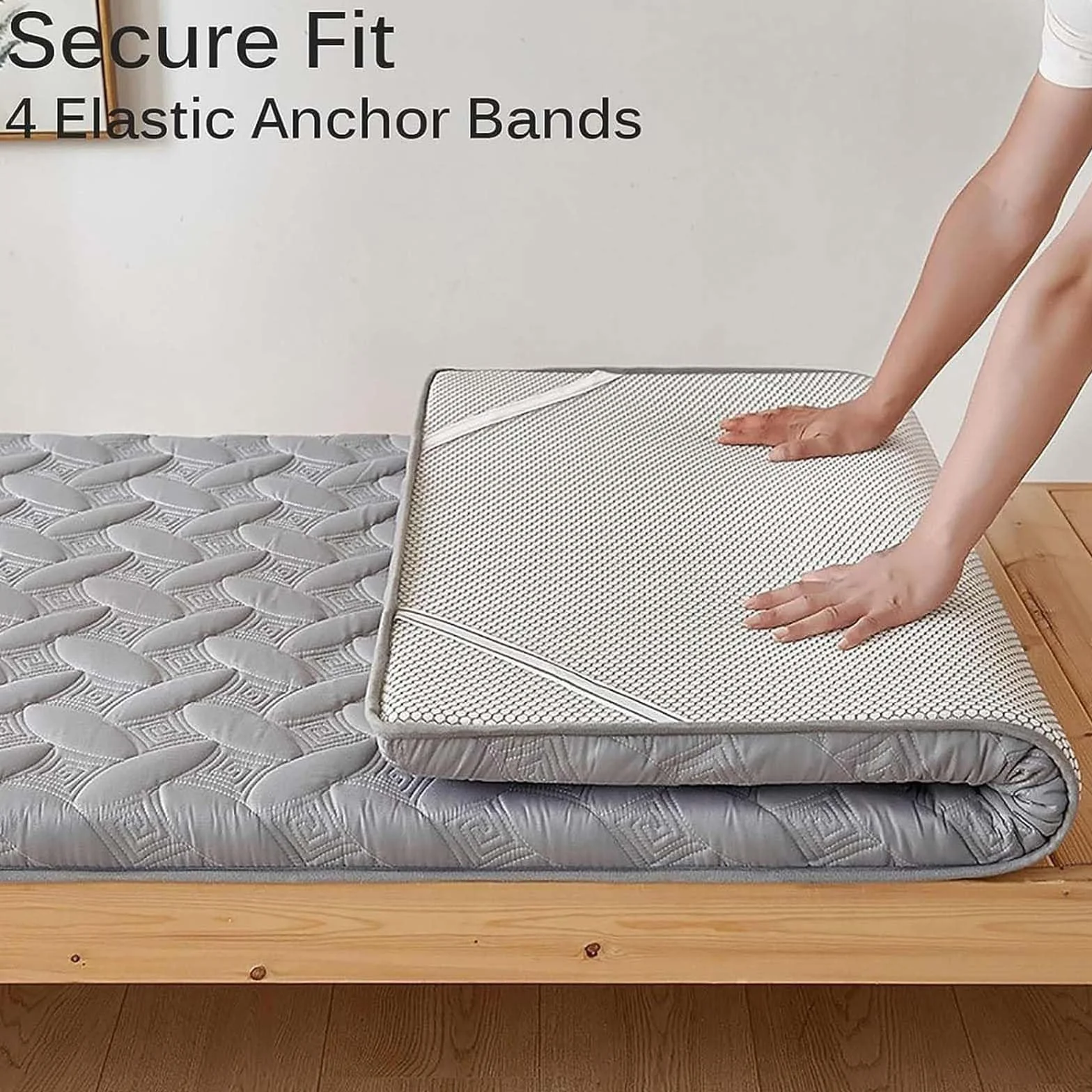 Japoński składany materac futon 90 x 200 cm przenośny materac podłogowy materac kempingowy wszechstronny futon do domu i podróży oszczędzający miejsce design wygodne rozwiązanie do spania