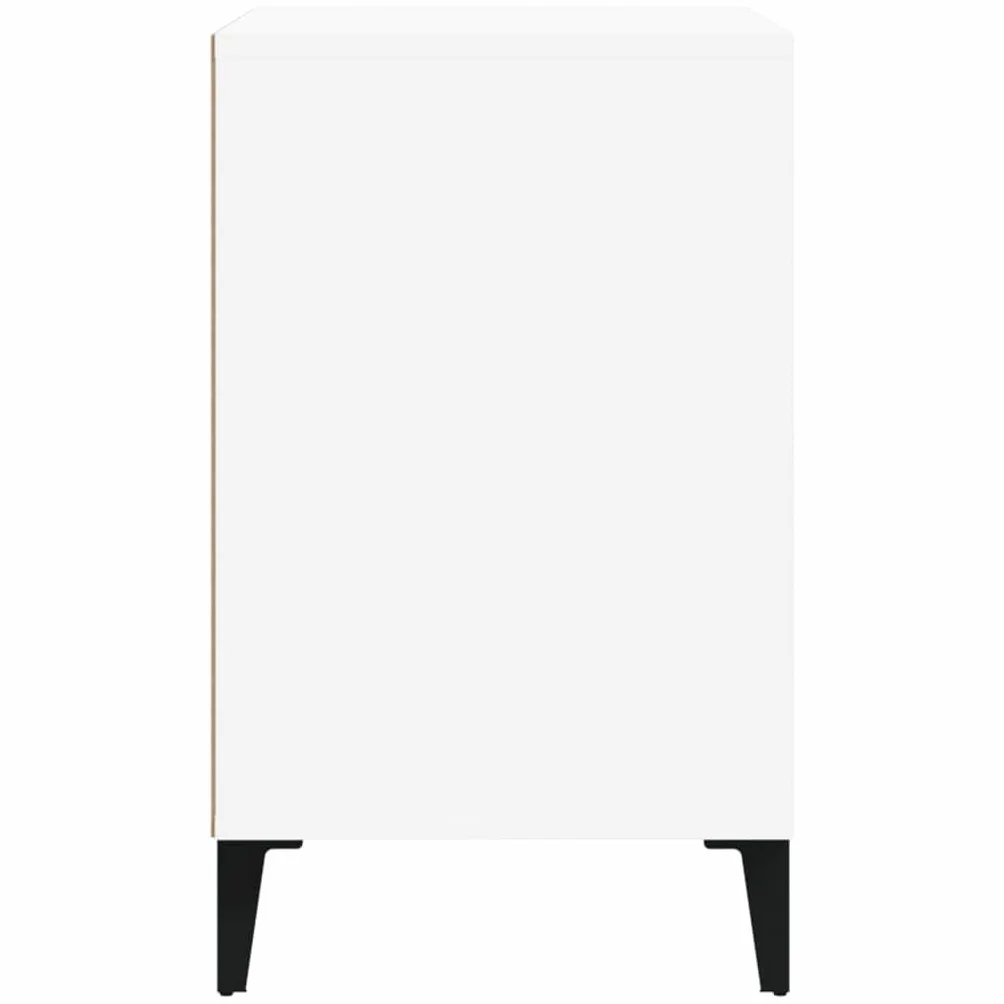 Regał na buty, wysoki połysk, biały, materiał drewnopochodny z metalowymi nóżkami 102 x 36 x 60 cm, 5 półek, płaski, wąski, do korytarza, korytarza, sypialni, porządku i przechowywania, z