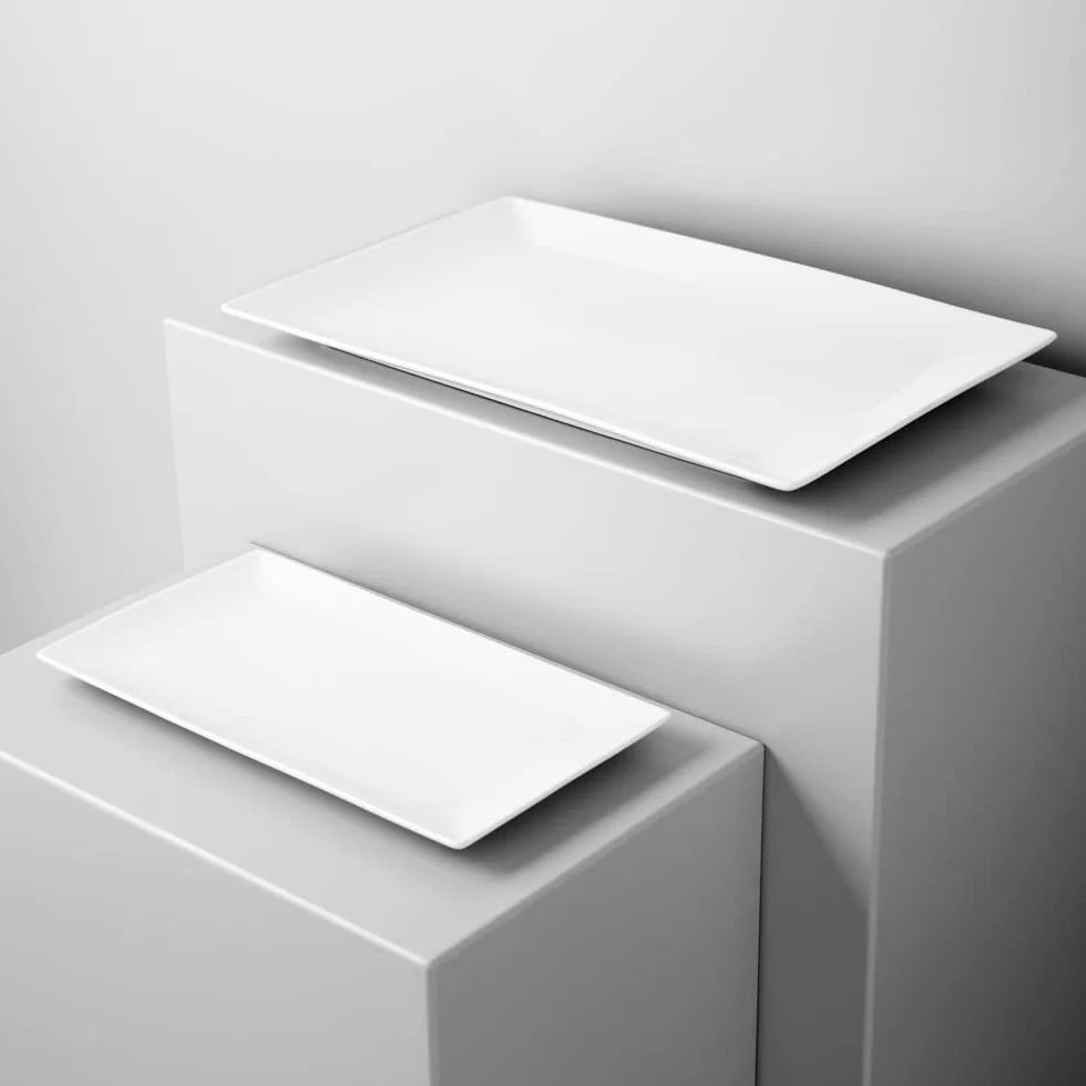 Dajar Półmisek Porto 24x13 cm, porcelana, biała, 24 x 13 x 2 cm