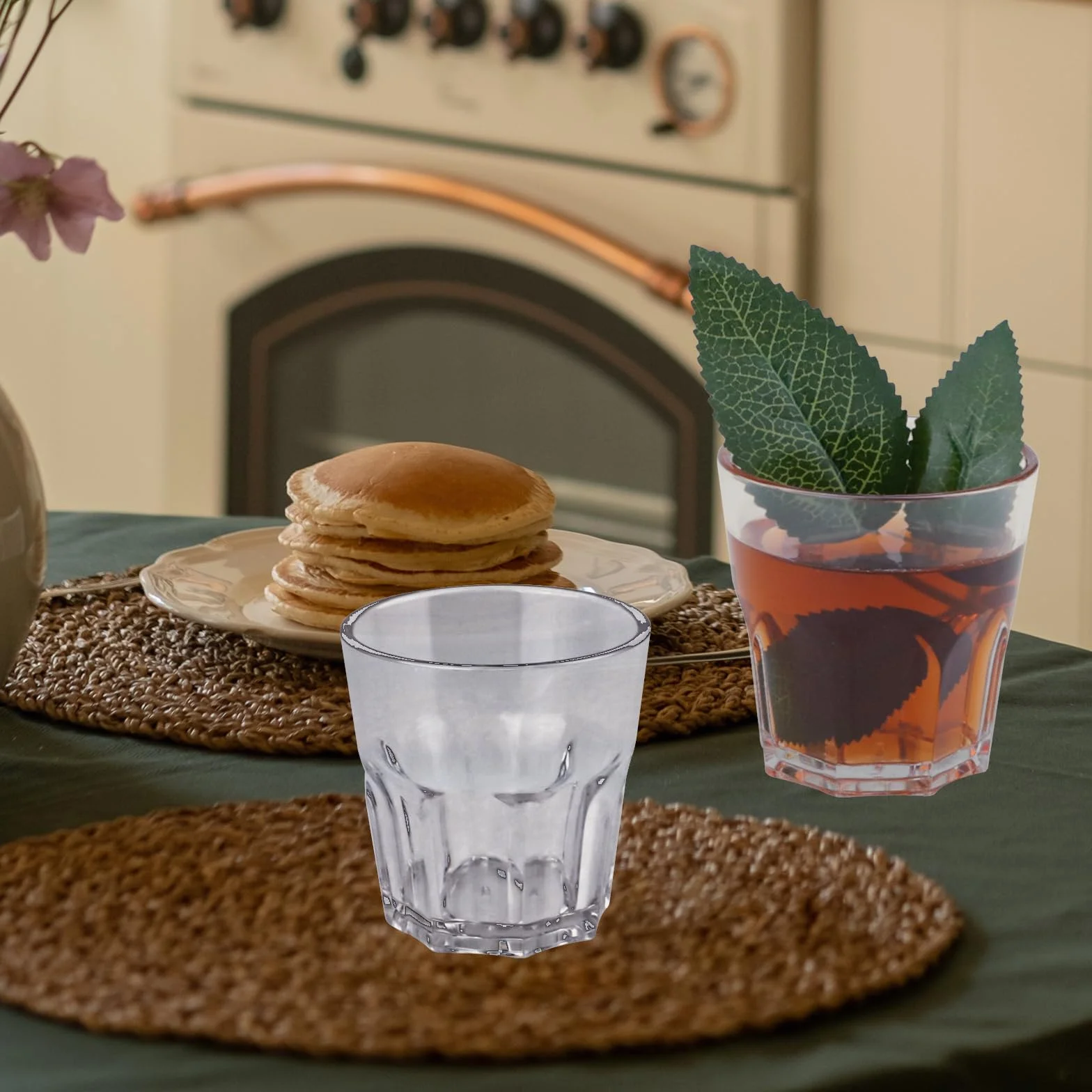 6 akrylowych szklanek do wody, 260 ml, przezroczyste kubki wielokrotnego użytku, na imprezę dla dorosłych, z możliwością układania w stos, do domu, na kemping, piknik, BBQ