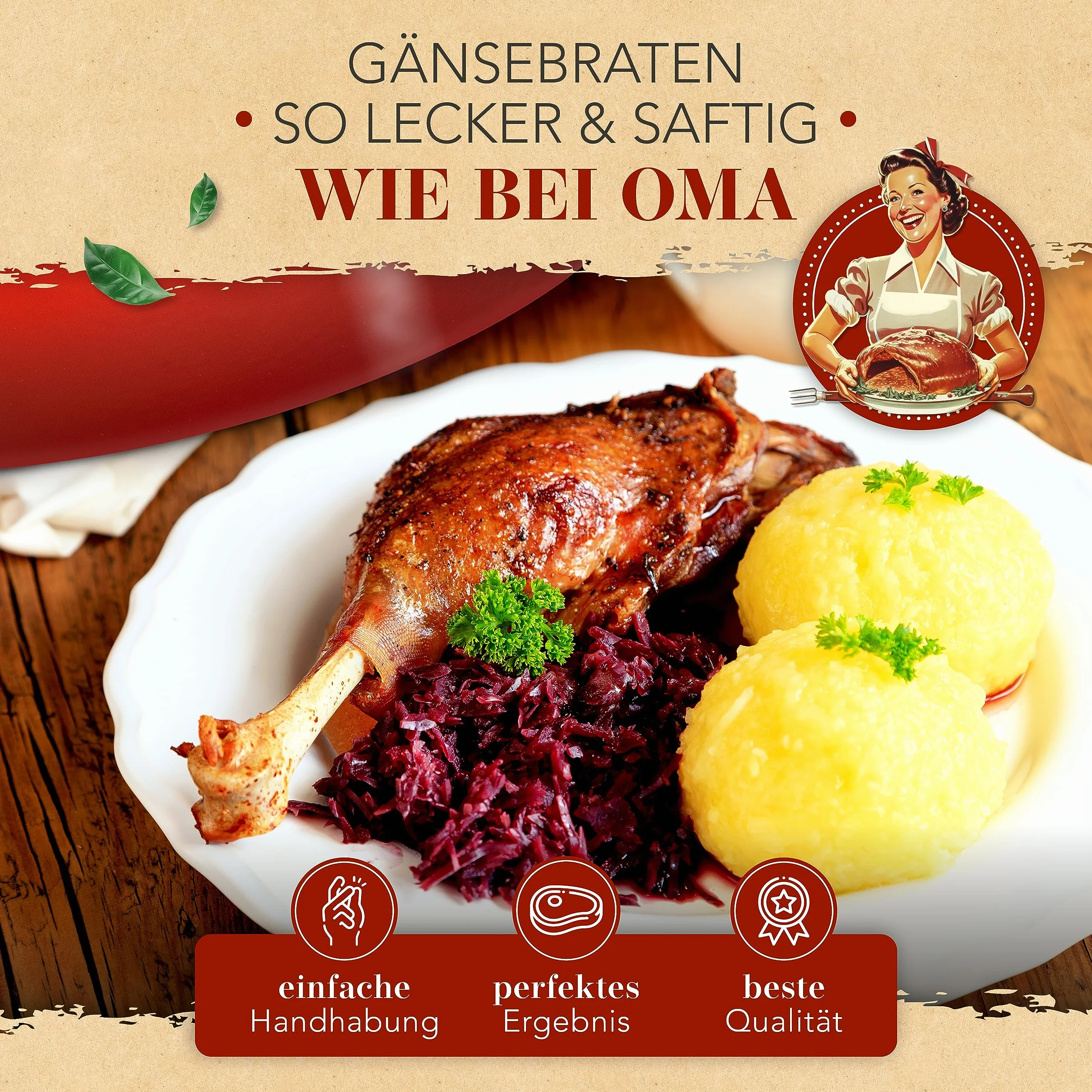 KRUSTENZAUBER Naczynie do pieczenia gęsi Żeliwo indukcyjne