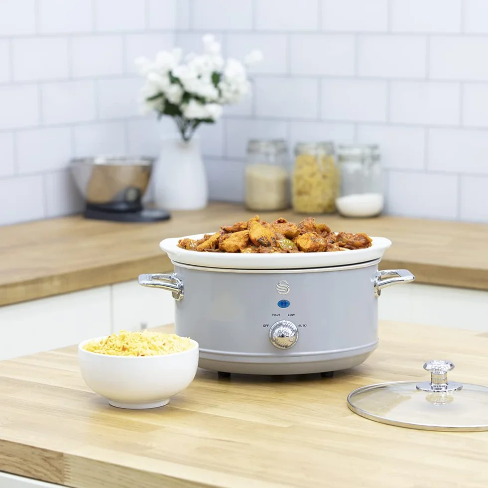 Swan Retro SF17021GRNEU Wolnostojący garnek 3,5 l Slow Cooker 200W