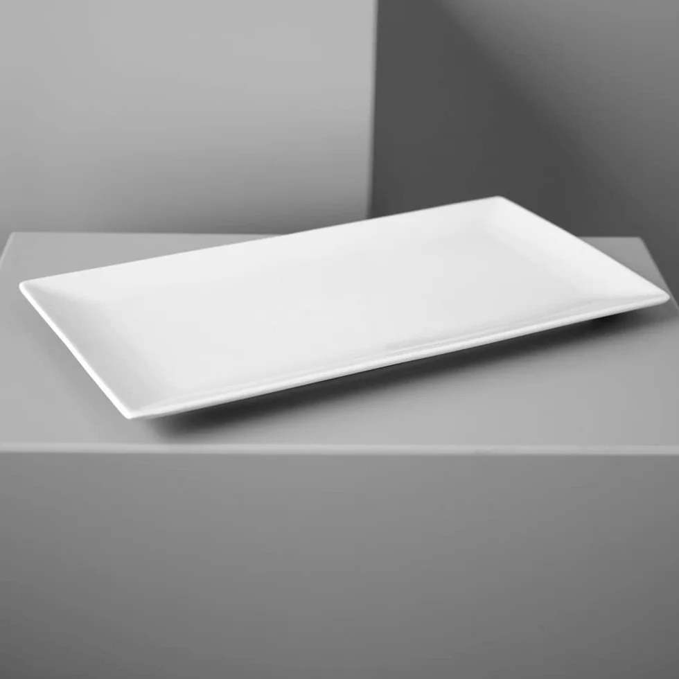 Dajar Półmisek Porto 24x13 cm, porcelana, biała, 24 x 13 x 2 cm