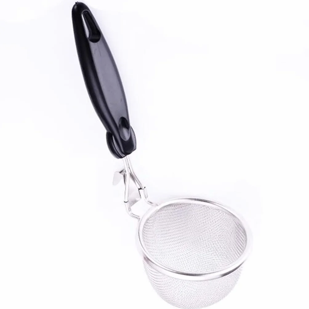 Łyżki szczelinowe do gotowania sitko do makaronu durszlak z drobnej siatki sitko ze stali nierdzewnej gorący garnek sitko do makaronu kuchennego skimmer łyżka do gotowania skimmer łyżka (B)