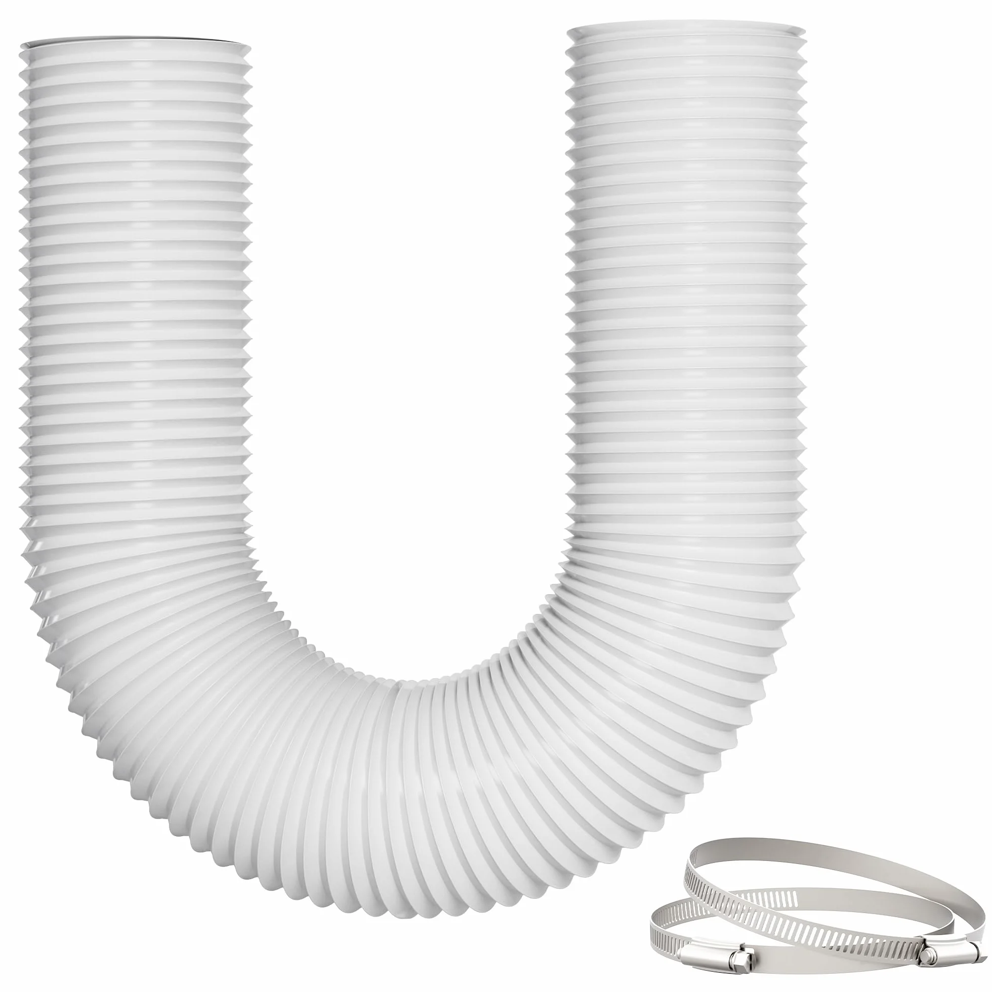 Wąż Wylotowy 100mm, 5m 5-Warstwowa Elastyczna PVC Rura Alu, Wąż Wentylacyjny z Tłumieniem Hałasu, Rura Wylotowa do Klimatyzacji, Suszarki, Wentylatora Wylotowego, Okapów