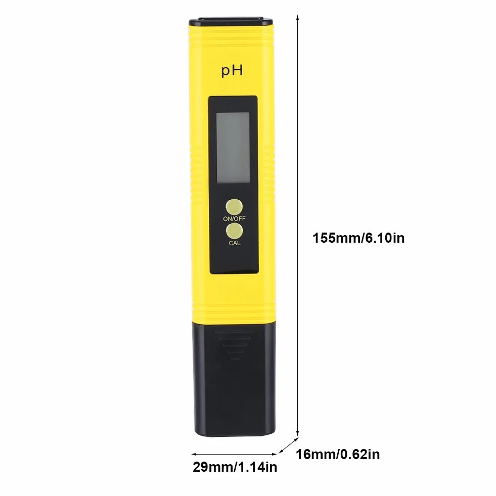 0.01 Rozdzielczość Cyfrowy miernik pH, przenośny automatyczny miernik pH LCD Tester jakości wody do wody pitnej do użytku domowego, akwarium, basenu, laboratorium.