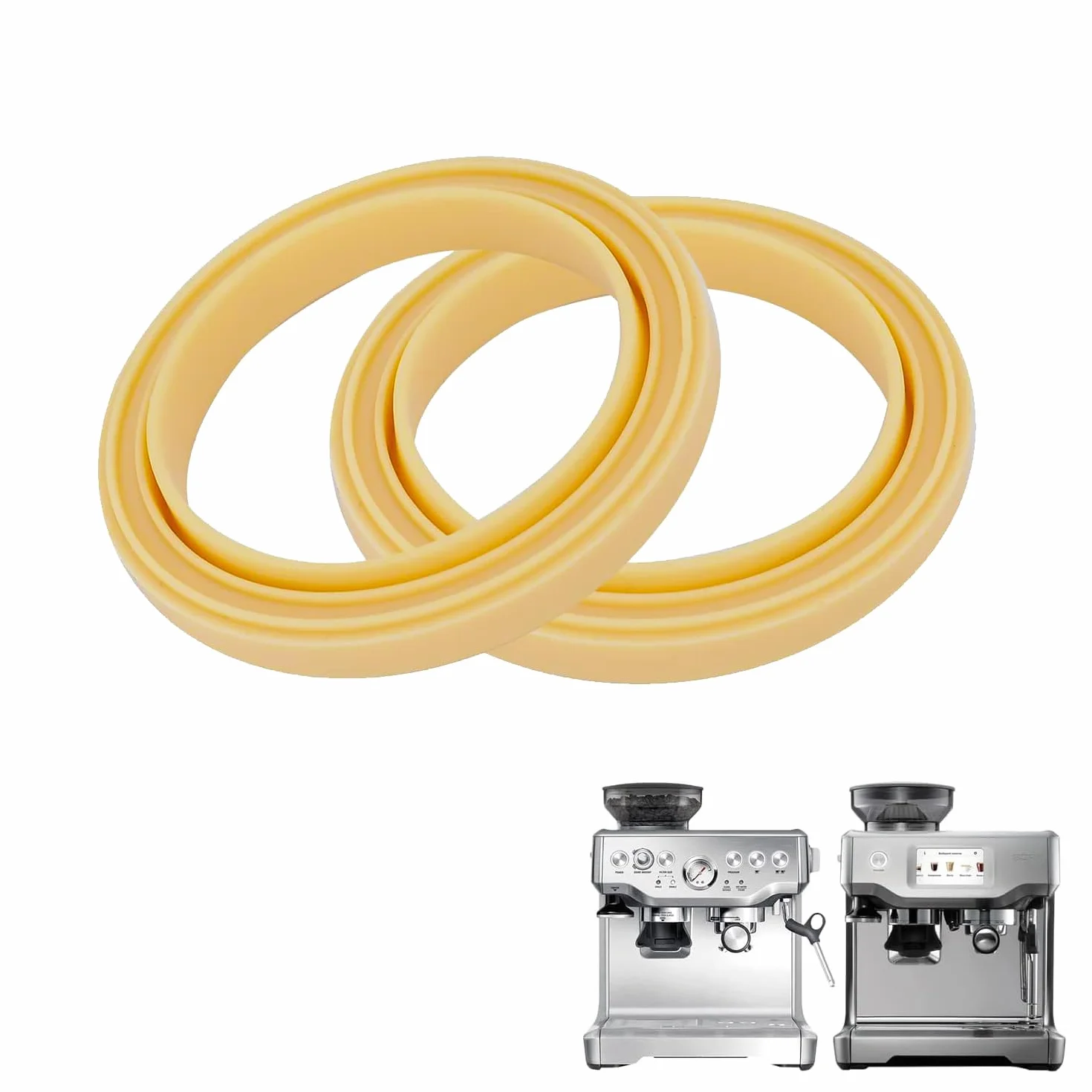 2 pierścienie uszczelniające, kompatybilne z Sage The Barista Express BES875UK SES875BKS SES875 SES875BTR2GUK1, uszczelka do ekspresów do espresso, materiał silikonowy o jakości spożywczej, 2