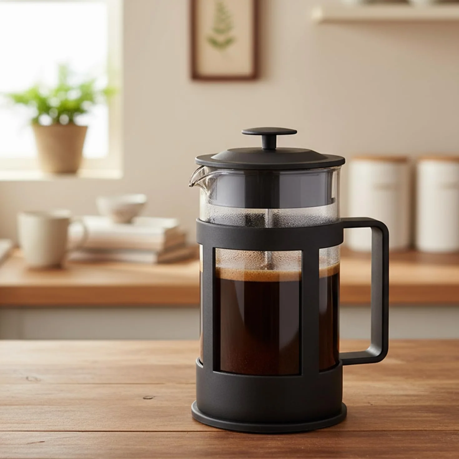 Zaparzacz do kawy French Press 1 l szklany ze stali nierdzewnej Cool-Touch