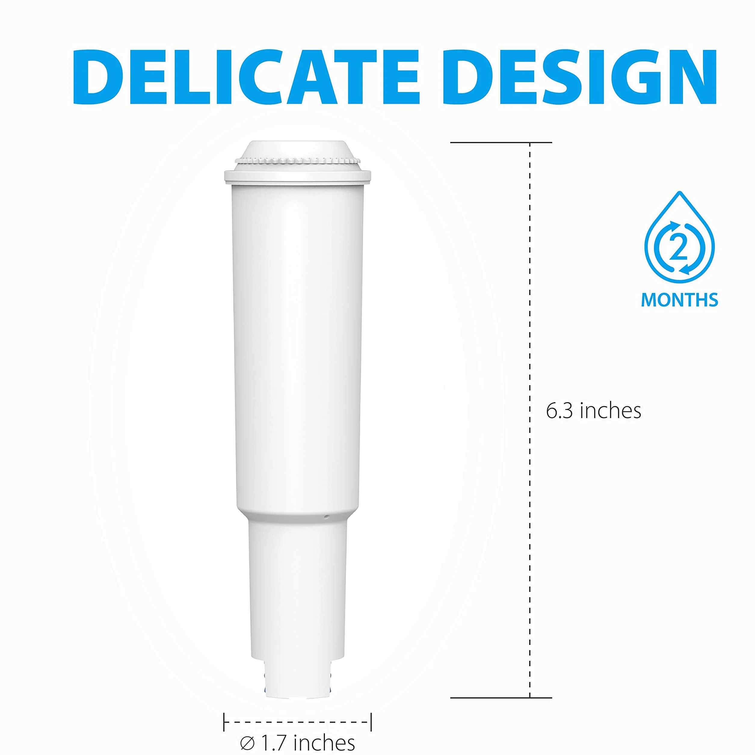 Waterdrop Claris White filtr wody do ekspresu do kawy z certyfikatem TÜV SÜD, kompatybilny z Jura® Claris® White, 60209, 68739, 62911, Impressa®, Avantgarde® (4)