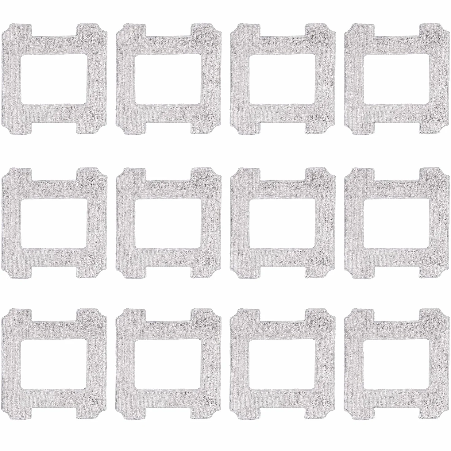 12 sztuk podkładek czyszczących do Ecovacs Winbot W1/W1 Pro, ściereczki do czyszczenia, części zamienne, mop z mikrofibry, nadaje się do prania, do odkurzaczy okiennych, ściereczek wielokrotnego