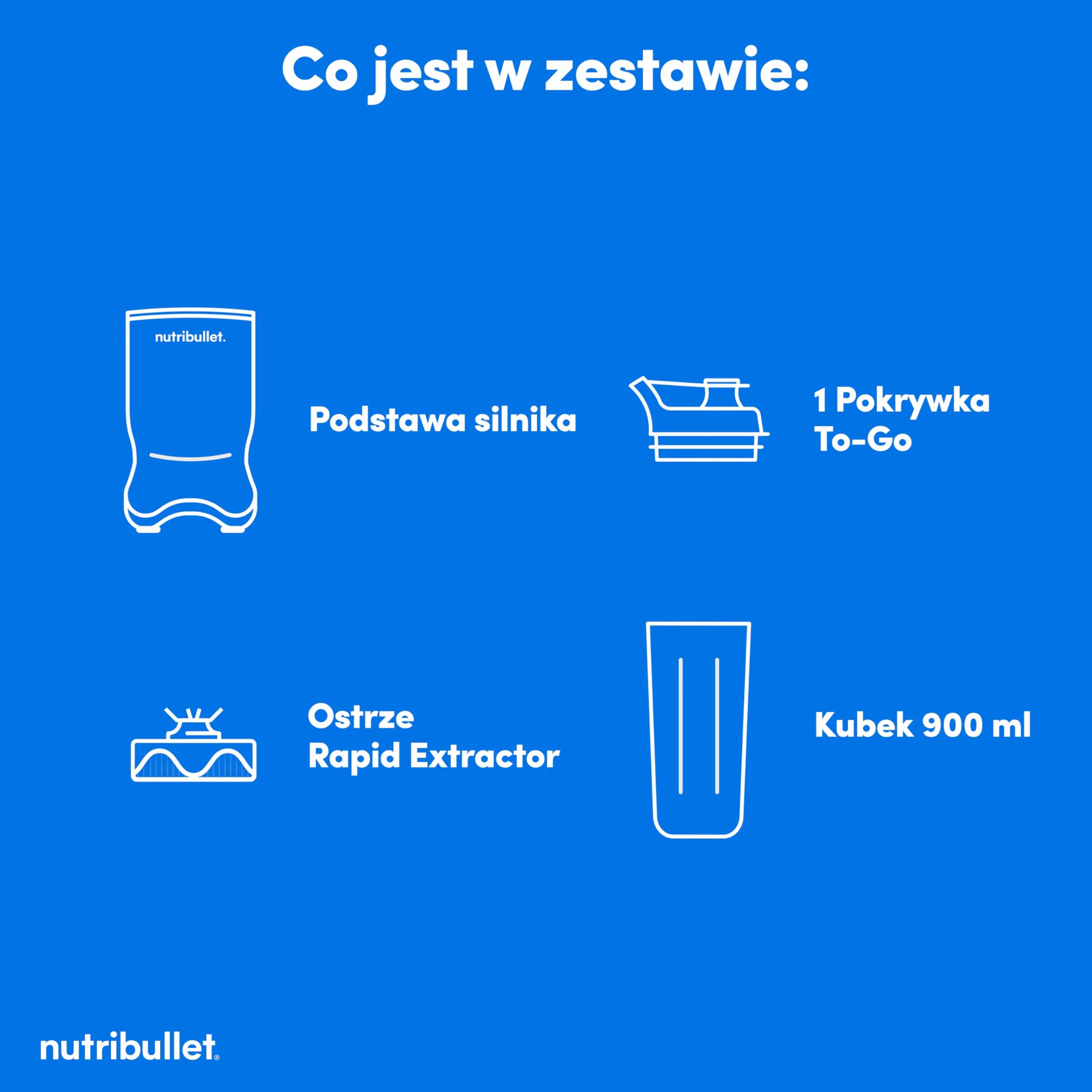 Nutribullet 1000 Blender Elektryczny Wielofunkcyjny 1000 W 900 Ml Tritan Renew