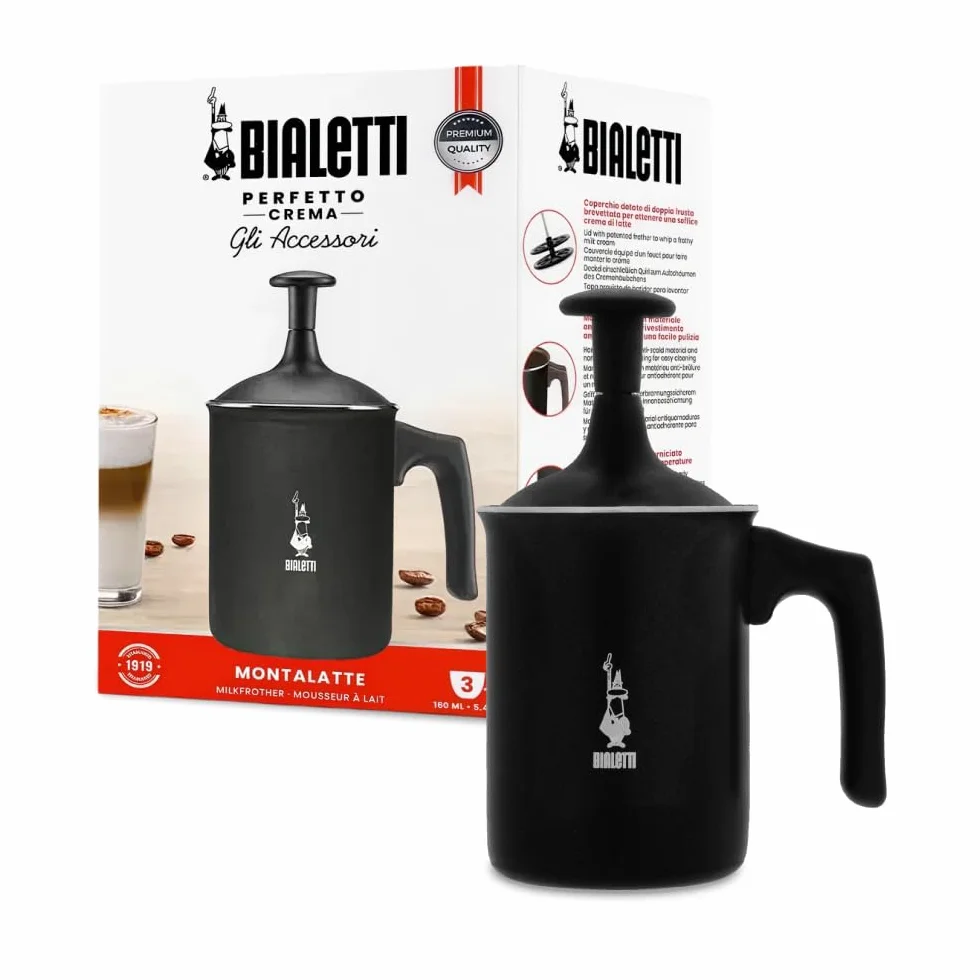 Bialetti Tutto Crema Spieniacz do Mleka Aluminiowy 230 W Czarny