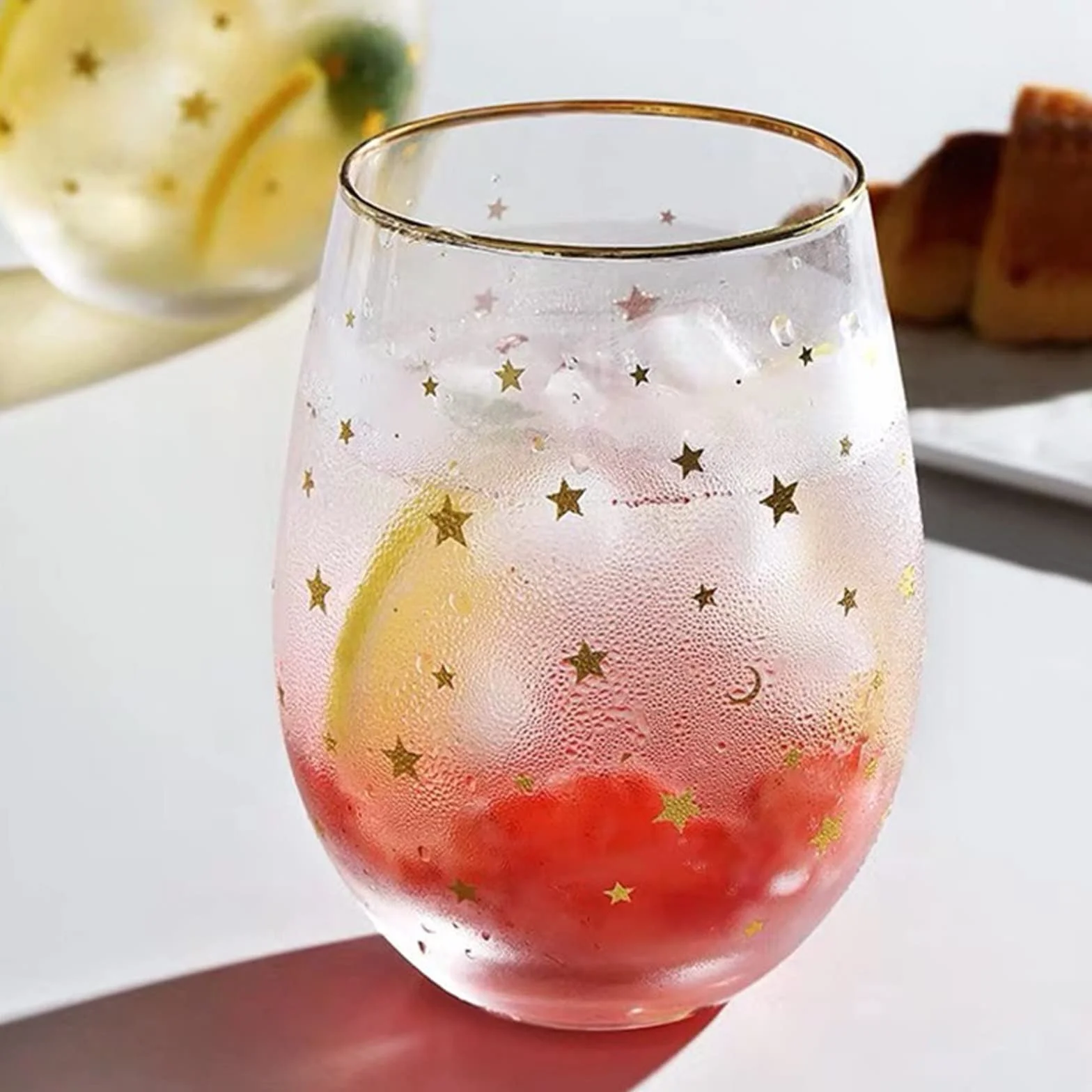 Szklanki do wody 550ml Szklanki do picia Szklany kubek domowy Deser Mleko Sok Koktajl Kształt jajka Wino Phnom Penh Okulary Szklane kubki (Kolor: 1) (1)