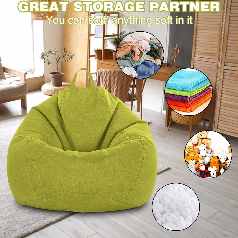 Gohytal Worek do siedzenia dla dzieci i dorosłych, 100 x 120 cm Worek do siedzenia dla dorosłych, Duży Gaming worek do siedzenia XL Bean Bag Chair, tylko pokrowiec bez wypełnienia, Fotel worek do