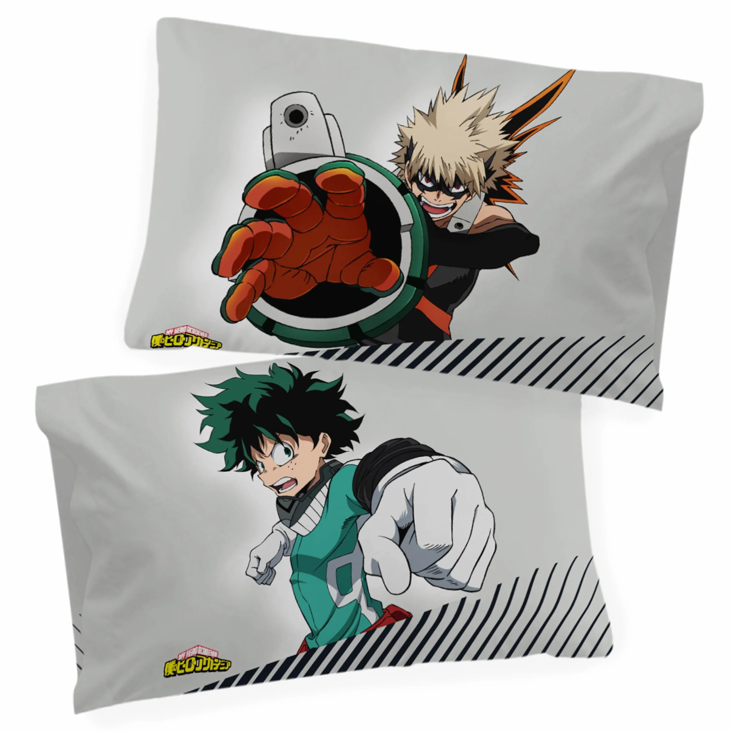 Jay Franco My Hero Academia 100% Bawełna Pojedynczy Zestaw Poszewek na Kołdrę - Pościel Obejmuje Poszewkę na Poduszkę 50 x 70 cm