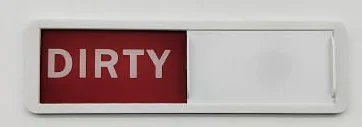 INF Minimalistyczny/praktyczny magnes do zmywarki czerwony/zielony/biały 17,7 x 5,2 cm akryl 1 liczba