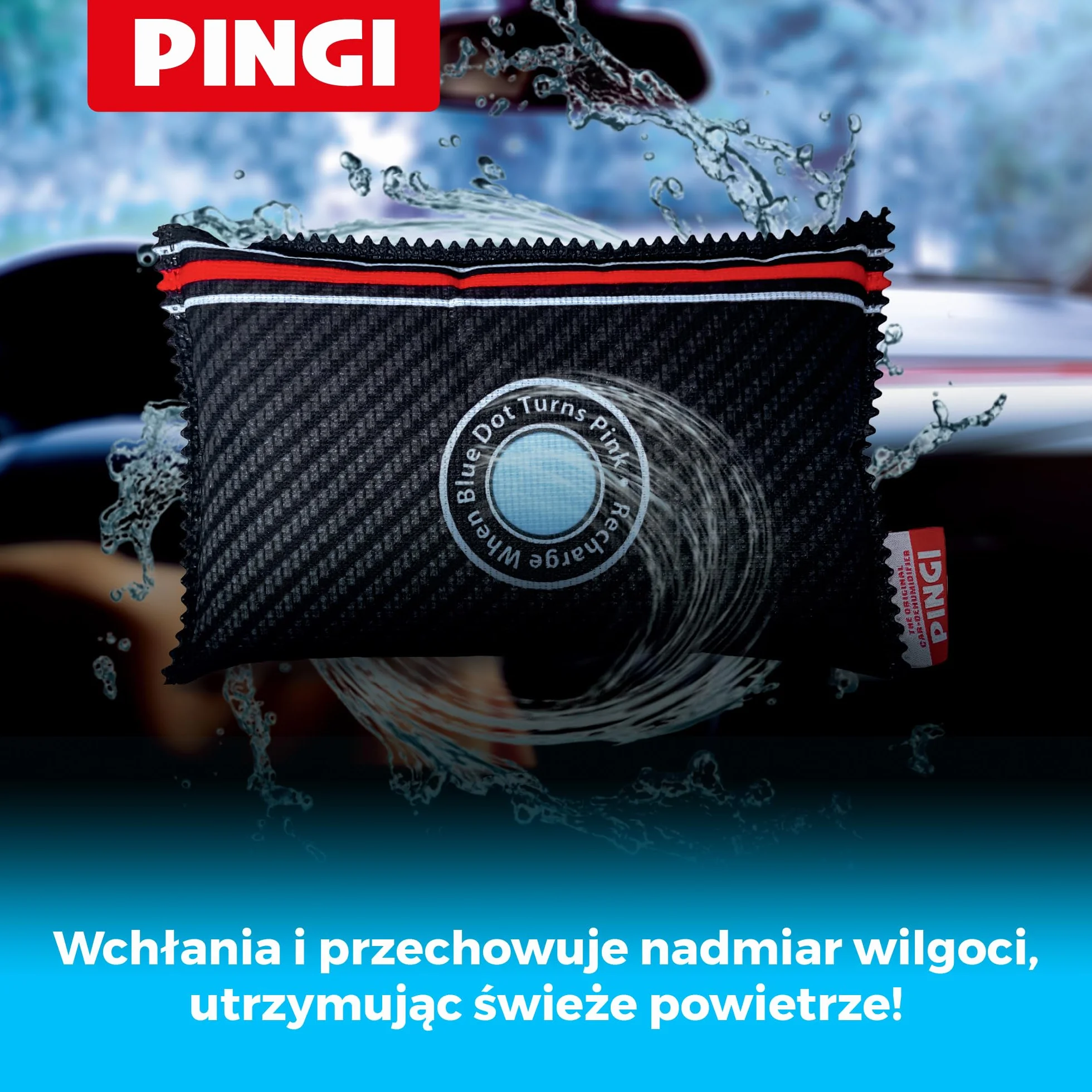 PINGI Osuszacze Powietrza Do Samochodów 300g | Absorbuje Wilgoć, Wilgotność i Kondensację na Szybach i Wnętrzu Samochodu | 100% Szczelny | Wielokrotnego Użycia | Osuszacz Deski Rozdzielcze