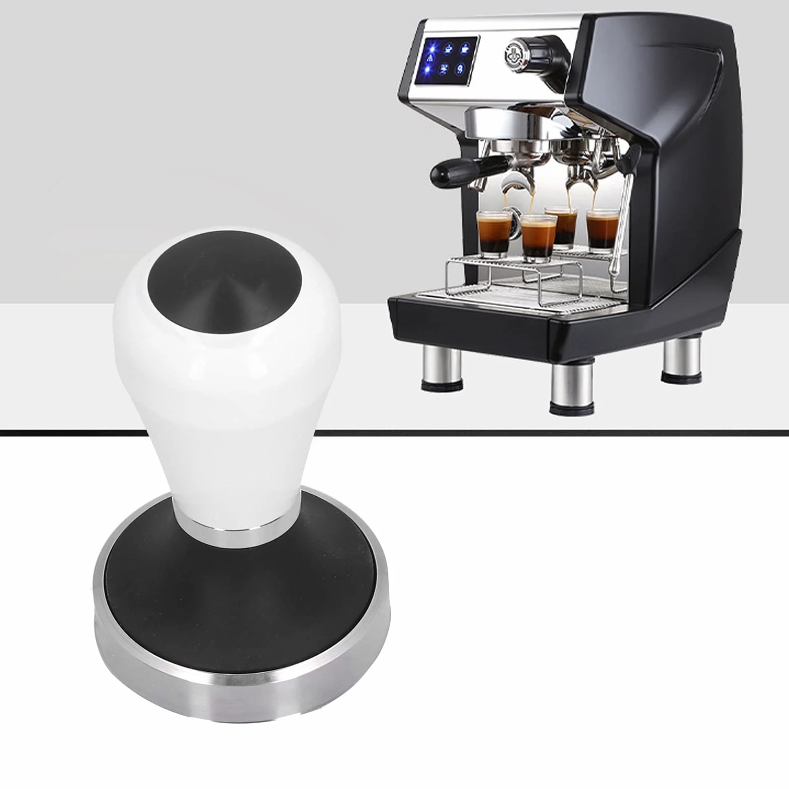 58,5 mm ubijak do kawy espresso, ręczna prasa do kawy, podstawa ubijaka do kawy młotek galwanizowana stal nierdzewna prasa do kawy mielonej