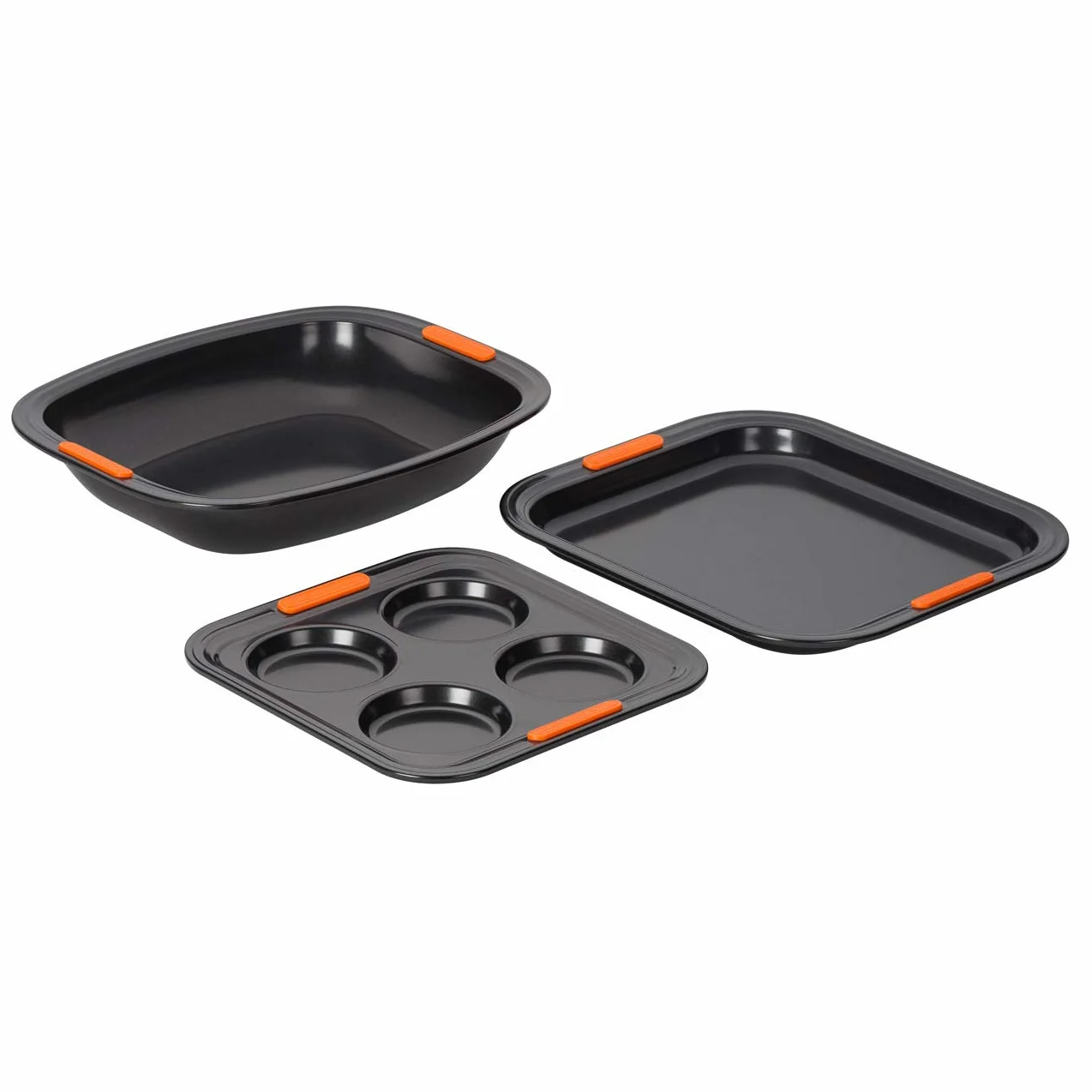 LE Creuset hartowane nieprzywierające naczynia do pieczenia prostokątna taca do piekarnika, 31 cm, czarna