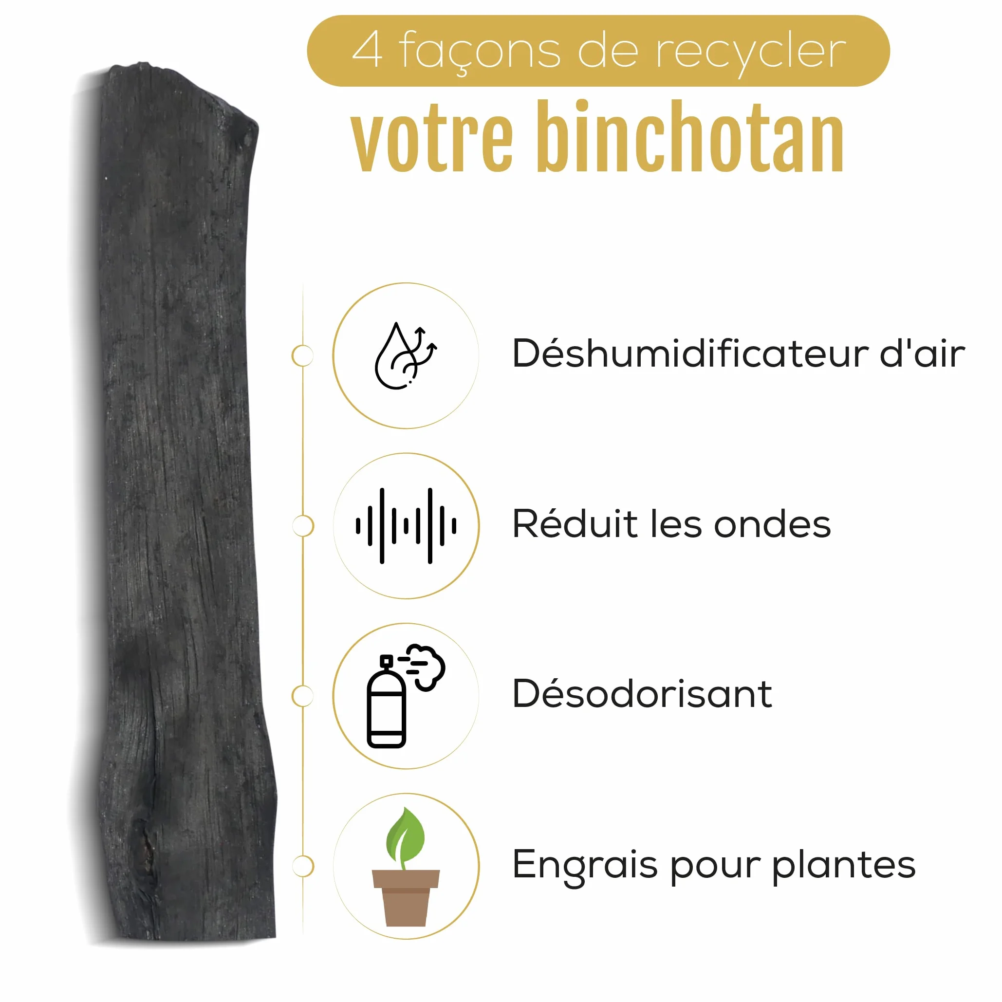 Binchotan Węgiel Aktywny Woda - Bio Węgiel Węglowy Naturalny Oczyszczacz Wody x 6 - Każdy Baton filtruje około 1,5 l - Węgiel dębowy Wakayama Prawda - Idealny do filtrowania wody do karafki