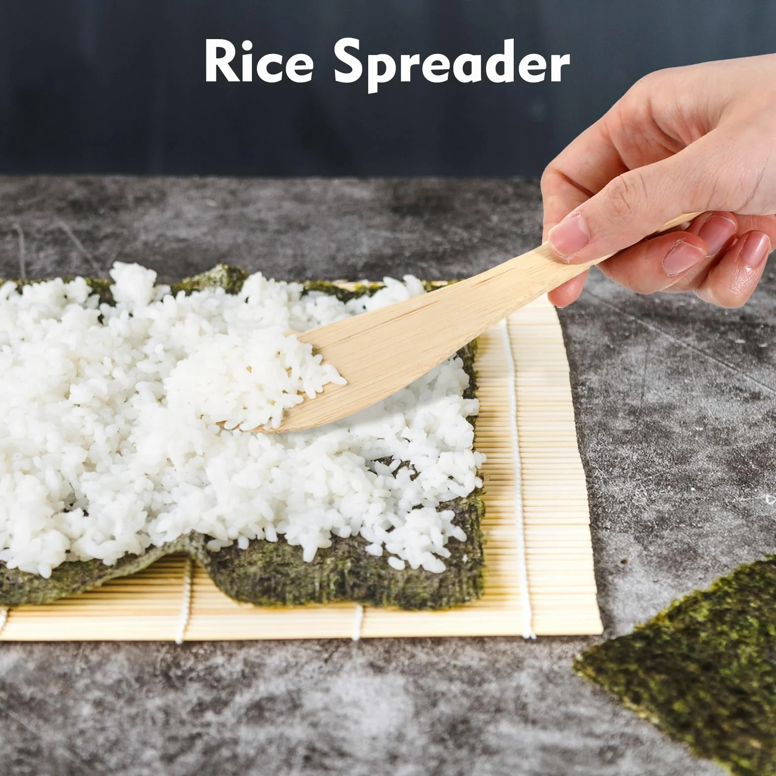 6 sztuk zestaw do sushi do samodzielnego wykonania, mata bambusowa do sushi, dla początkujących, do produkcji sushi, koreańskich rolek z alg i rolek warzywnych, drewna