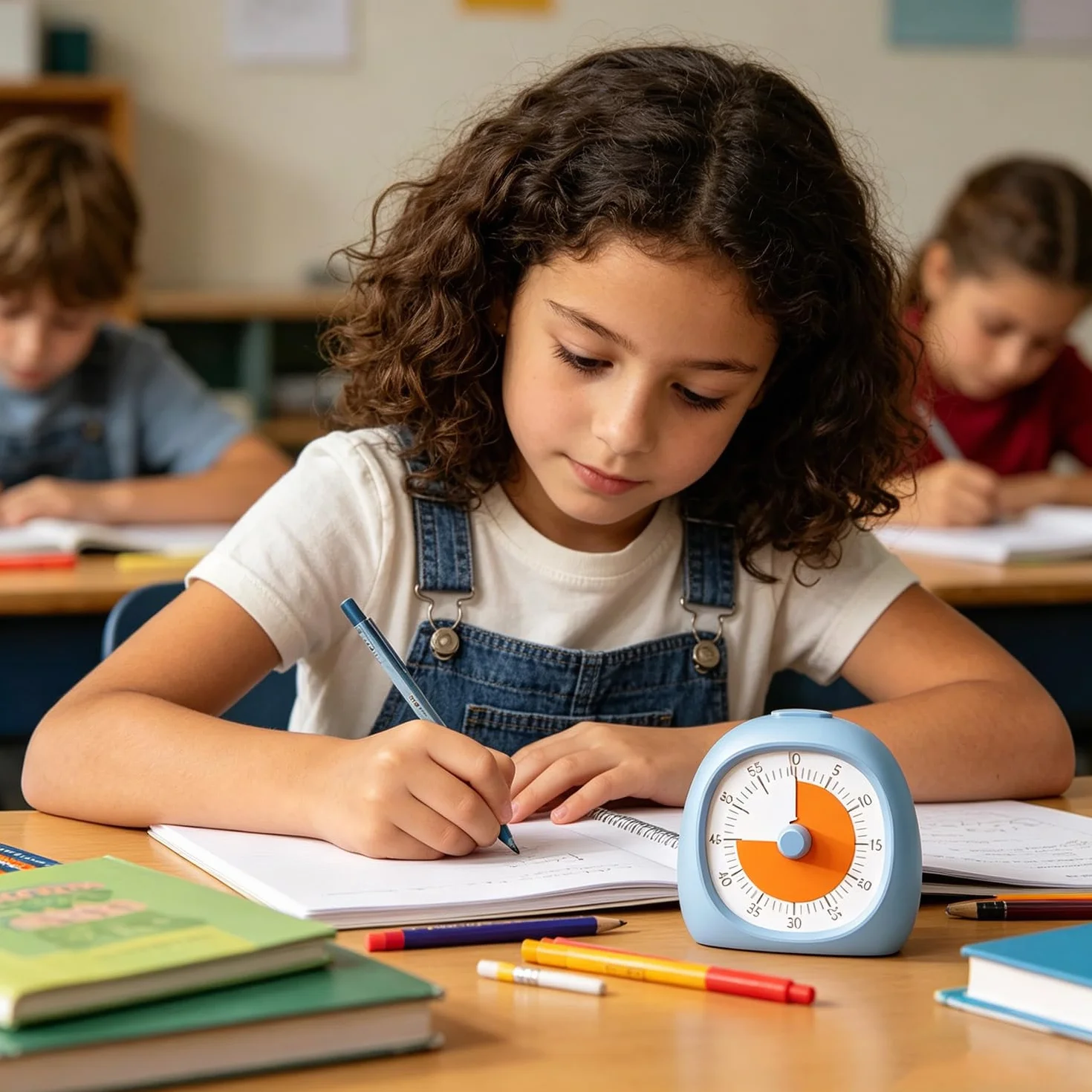 WD&CD 60-minutowy timer wizualny, ciche odliczanie, narzędzie do zarządzania czasem, nauka, praca domowa, kuchnia i klasa, niebieski