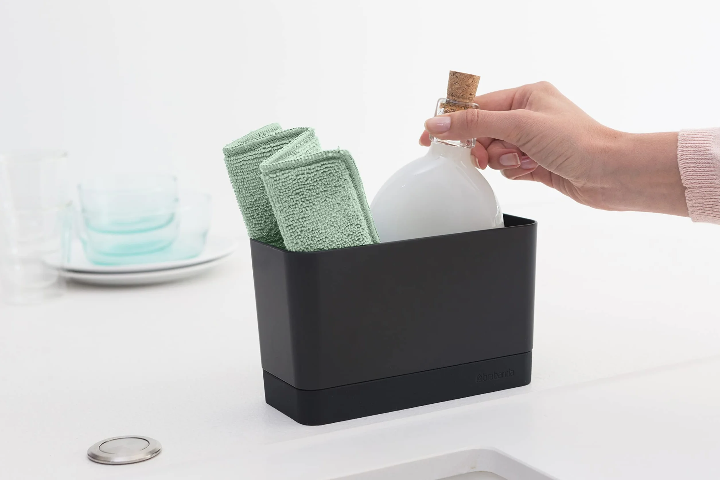 Brabantia Sinkside Podkładki Czyszczące z Mikrofibry Zestaw 3 - Jade Green