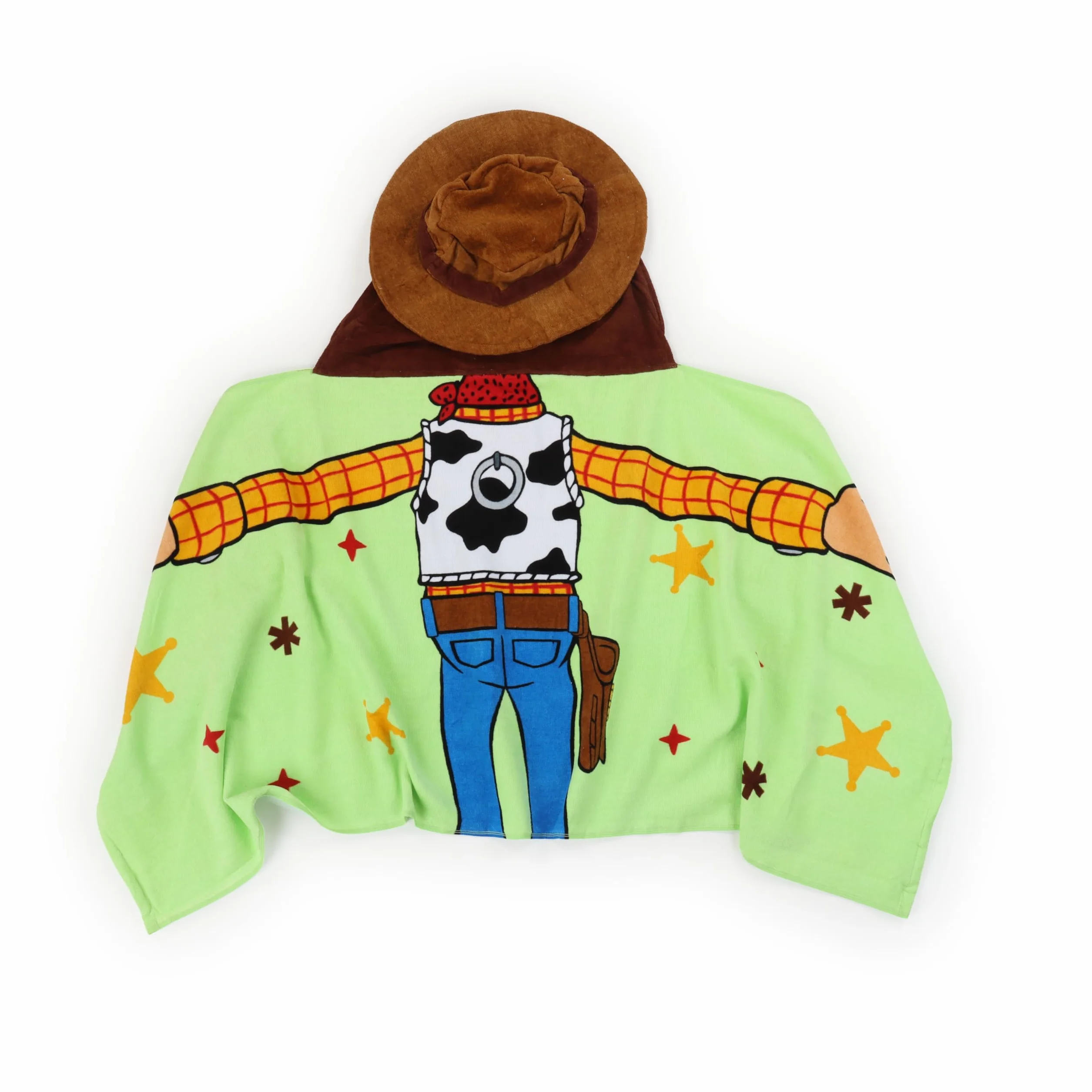 Jay Franco Disney Pixar Toy Story Woody - koc z kapturem 56 × 56 cm dla dzieci, super miękki do łazienki, plaży, basenu i podróży, oficjalnie licencjonowany produkt, zielony