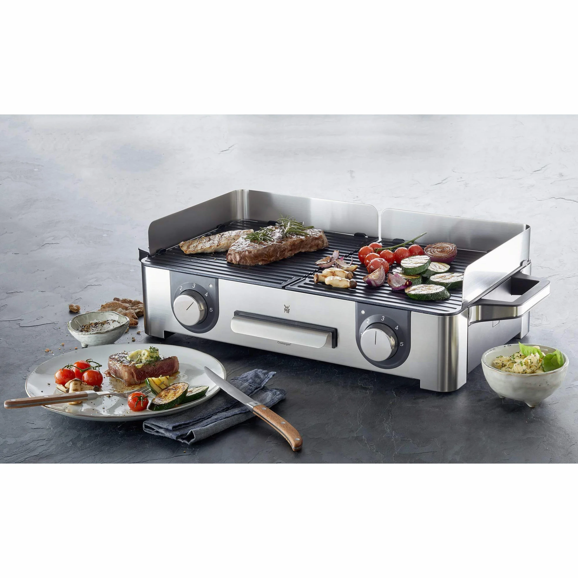 Wmf Compact Grill Elektryczny, Czarny/Srebrny, 28 x 50 cm