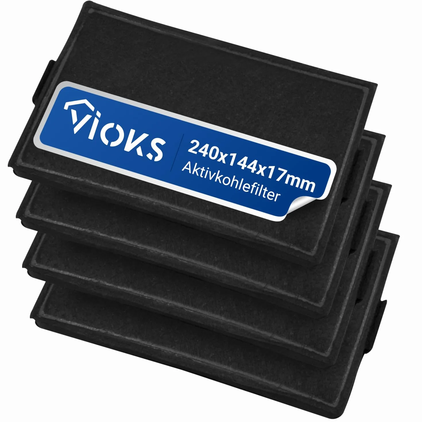 VIOKS Filtr węglowy do okapu kuchennego zestaw 4 filtrów zamiennych do filtra Miele 9231860 DKF 19 i filtr okapu kuchennego / filtra z węglem aktywnym