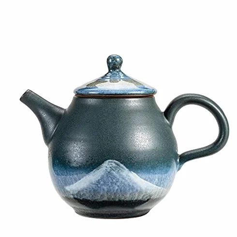 Dzbanek do herbaty chiński atrament porcelanowy czajniczek ręcznie robiony retro mały czajniczek wielofunkcyjny ceramiczny czajniczek luźna herbata liściasta stroma domowy ceramiczny garnek zaparzacz