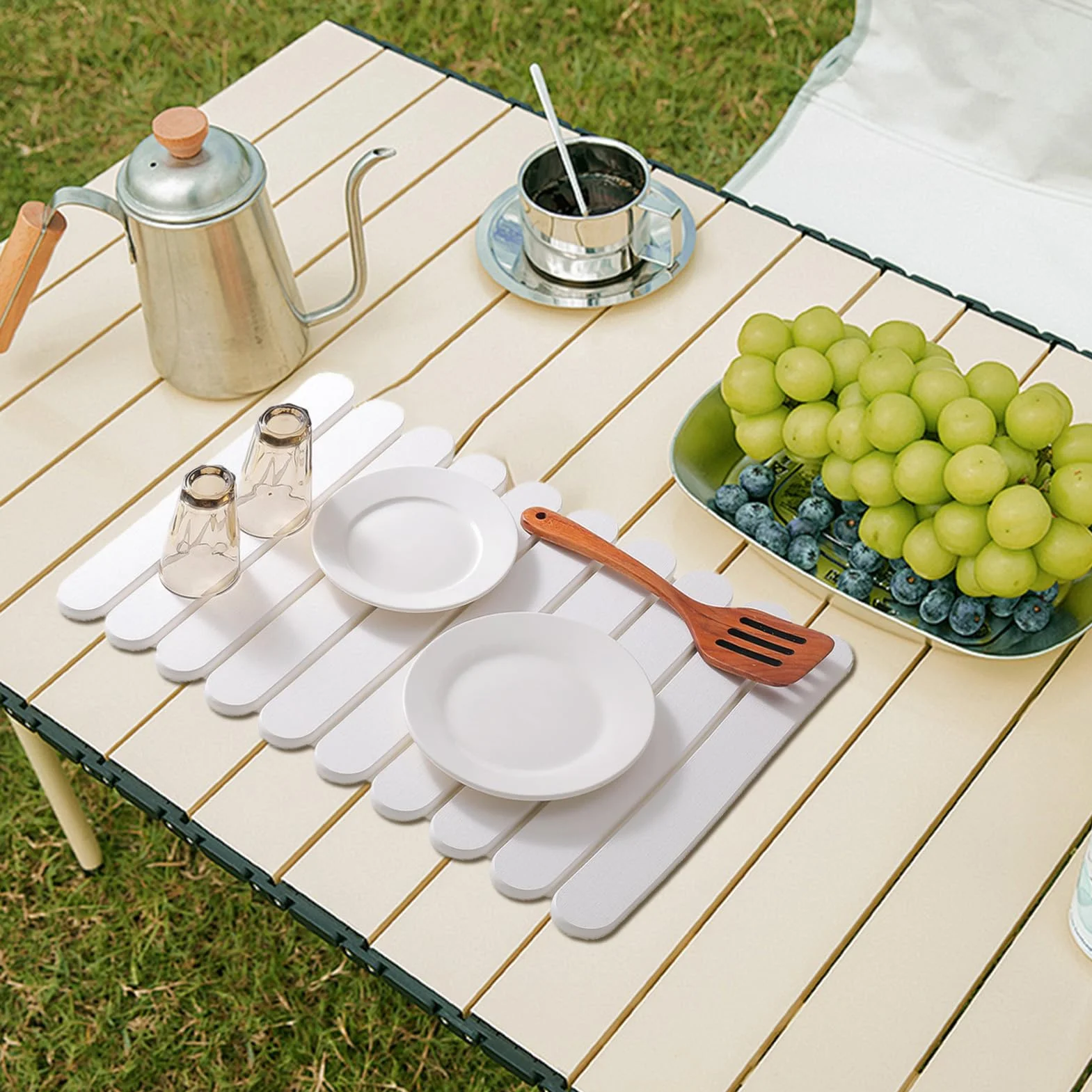 Stone Drying Mat, podkładka do suszenia naczyń, Quick-Dry Foldable Mat, do kuchni, kawiarni, baru i prysznica, minimalistyczny dodatek do natychmiastowej absorpcji wody