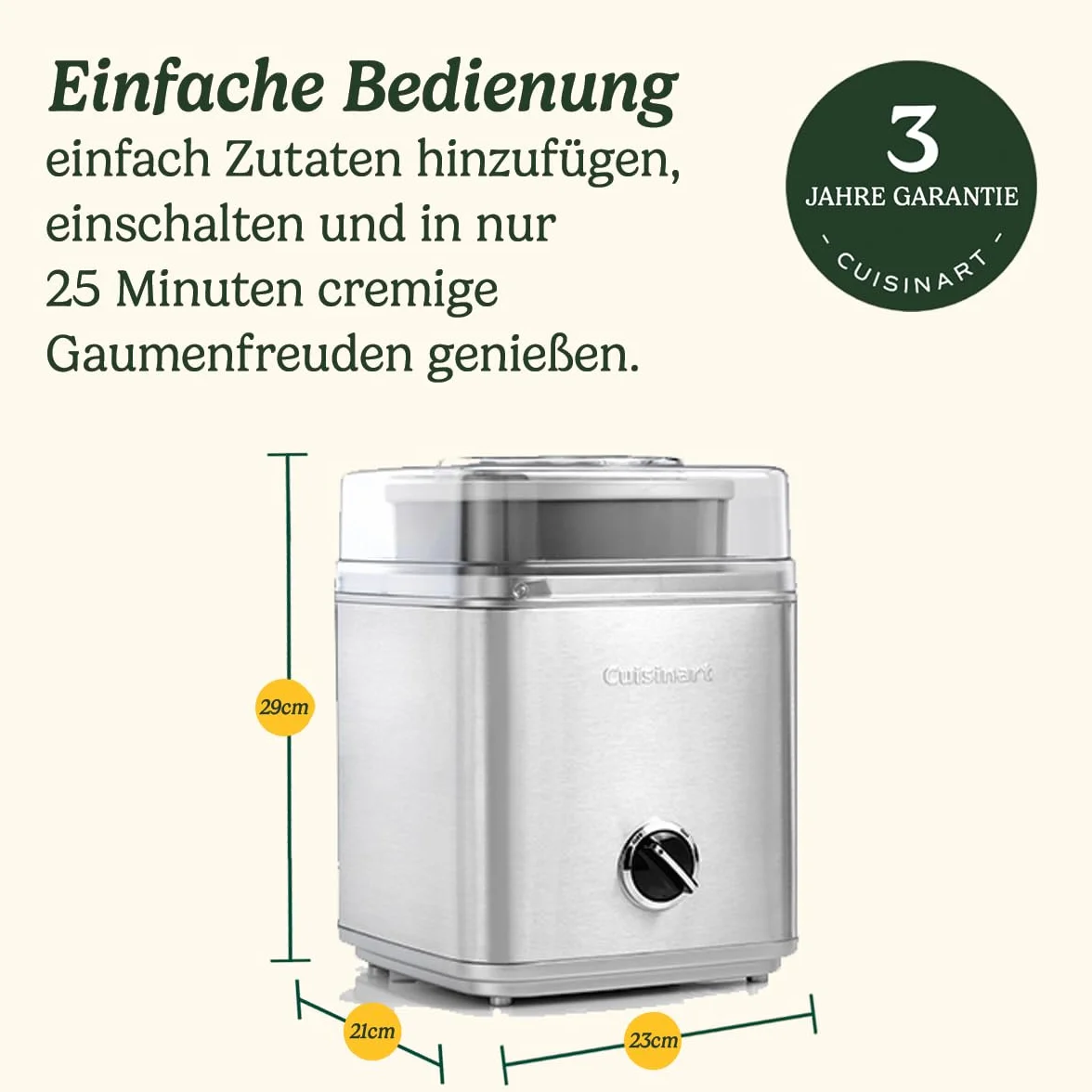 Cuisinart ICE30BCE maszyna do lodów (25 W, 2 litry), antracyt