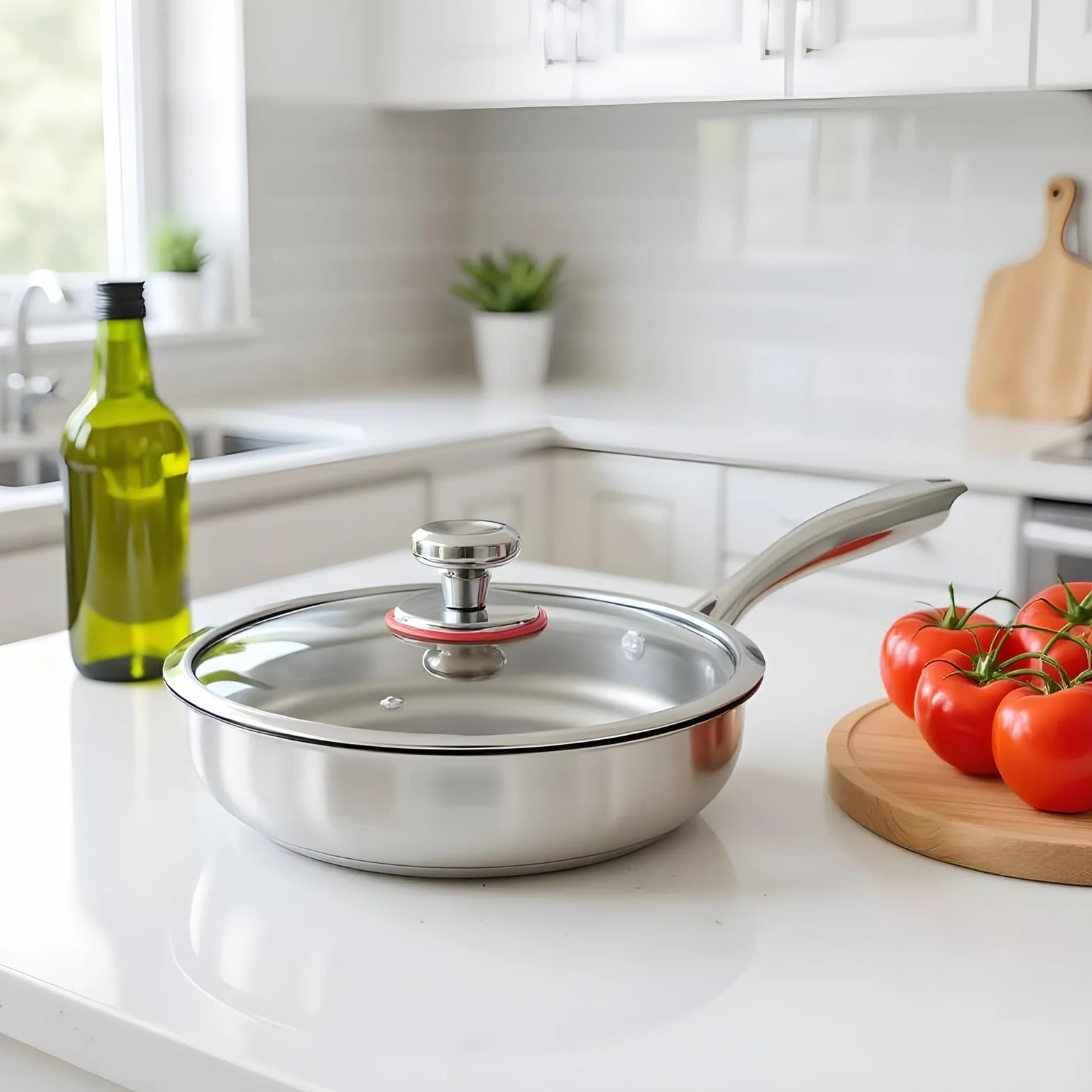 Patelnia Tytanowa Nieprzywierające Akcesoria Kuchenne | Domowe Patelnie do Jajek Dla Osób Gotujących W Domu, Początkujących I Właścicieli Domów Do Przyrządzania Potraw, Jajek