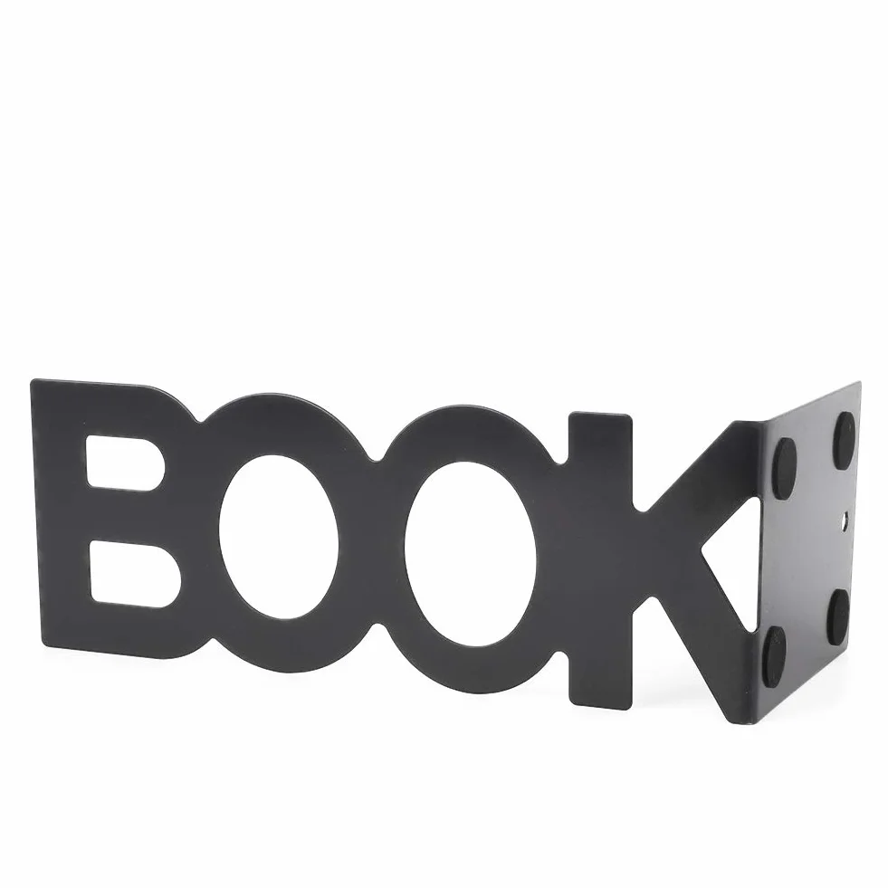 Końcówka książki w kształcie postaci, antypoślizgowa pianka podkładka design Bookend, 208 mm Keep Schludny dla filmów DVD czasopisma (208 mm nowa czarna para)