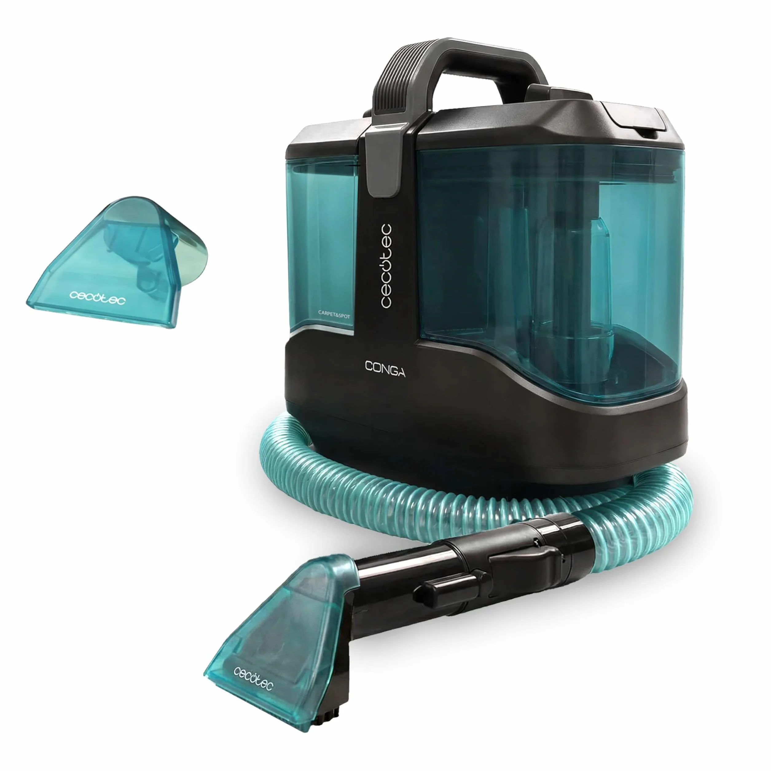 Cecotec Conga 3000 Carpet & Spot Clean Max. 450 W, 13 kPa, kompaktowa konstrukcja, zbiornik na czystą wodę 1000 ml i brudną wodę 550 ml, spray w sprayu