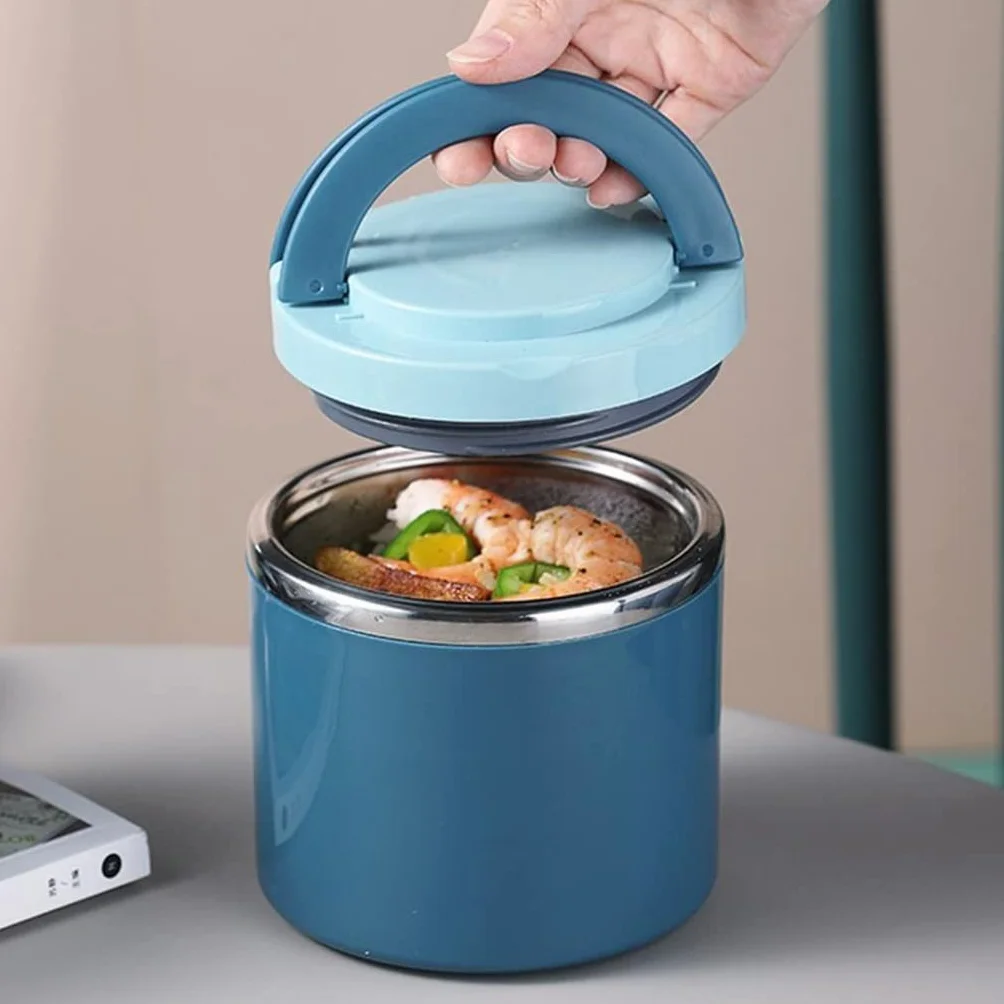 Pudełko na lunch Bento Box ze stali nierdzewnej z uchwytem, 3-pak przyborów kuchennych do przygotowywania posiłków i lunchów w podróży