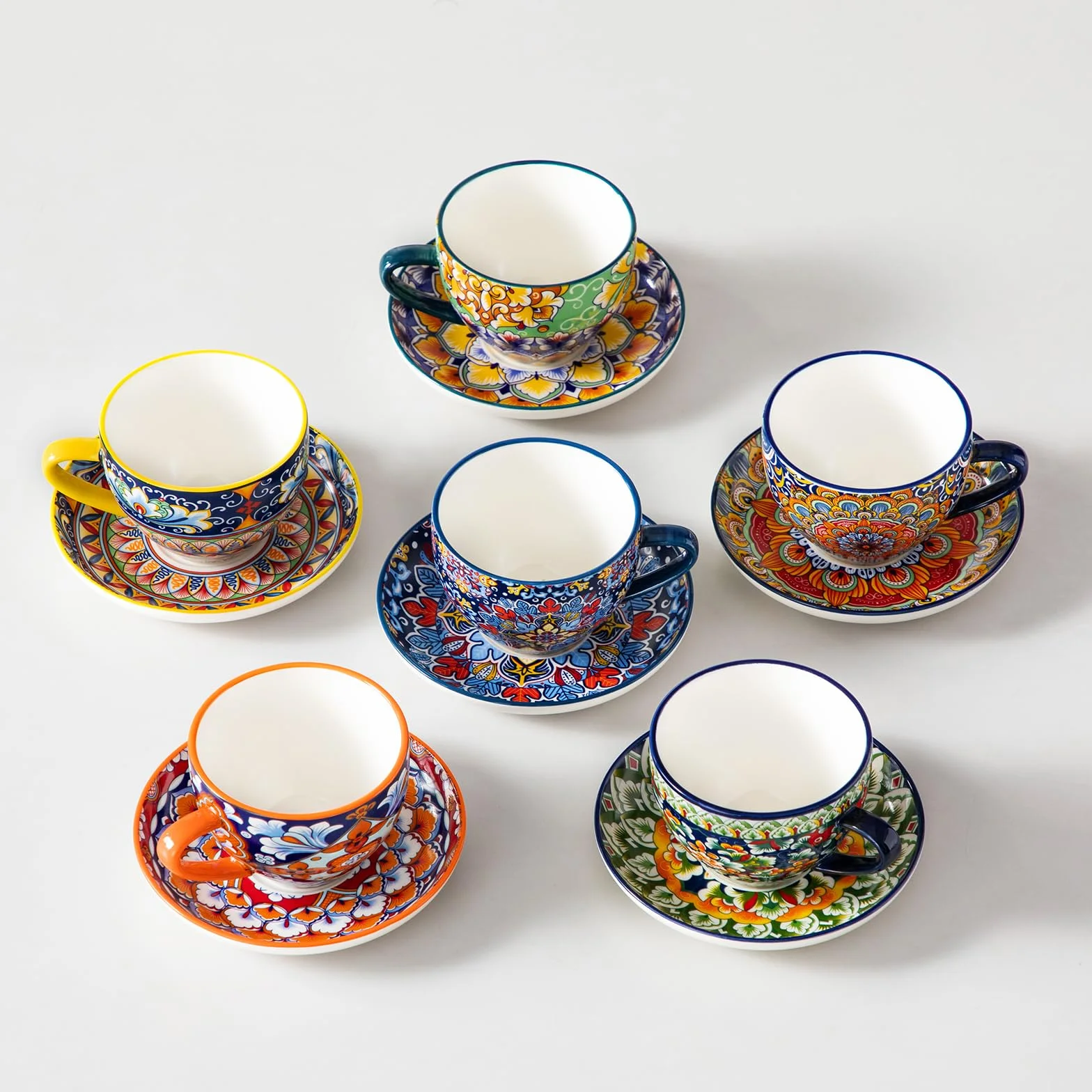 Vancasso SIMI filiżanki do cappuccino ze spodkami, zestaw 6 sztuk