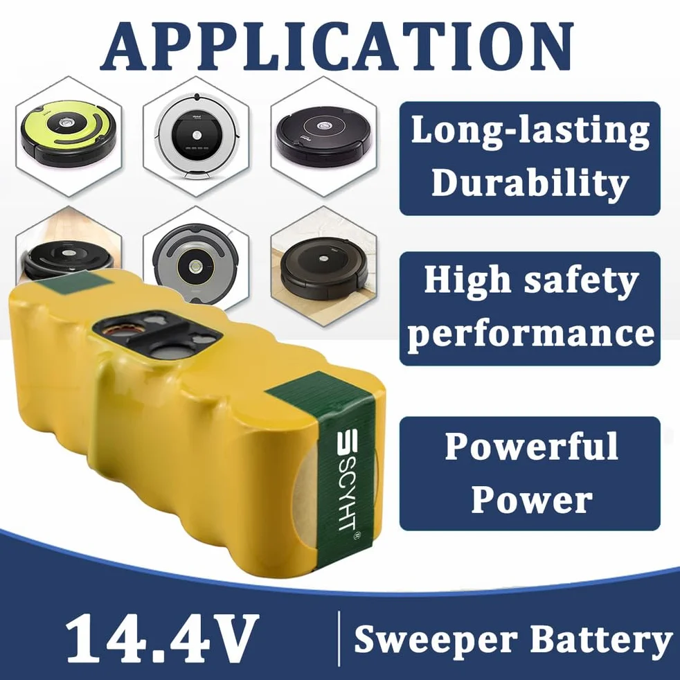 Akumulator litowo-jonowy 14,4 V Akumulator zamienny 3000 mAh 2000 mAh Akumulatory litowe 14,4 V Akumulatory odkurzacza do zamiatarek serii 500 z systemem BMS