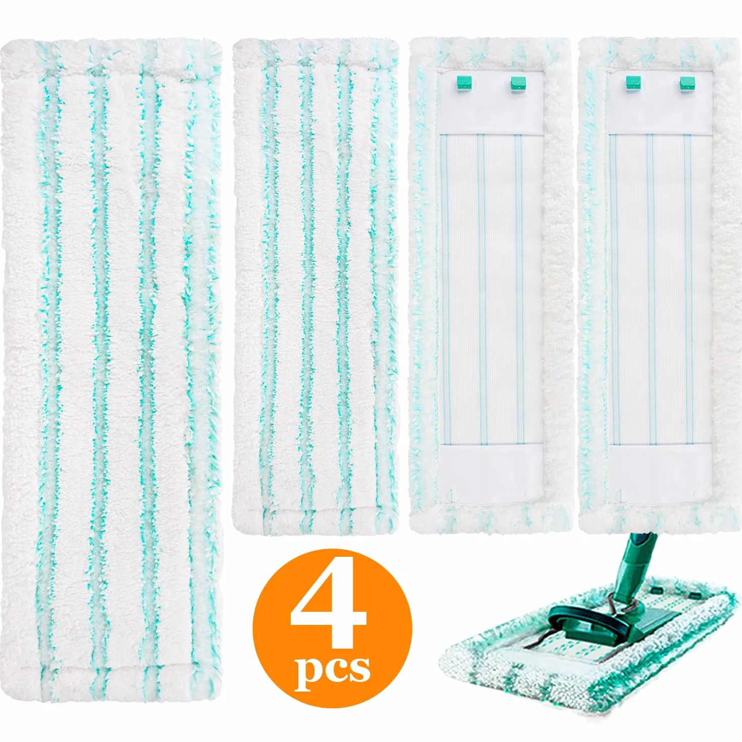4 sztuki wymiennych nakładek do mopa dla Leifheit Profi XL Cotton Plus/Profi XL Micro Duo. Nakładki z mikrofibry do wszystkich typów podłóg, grubie o dużej chłonności wody.