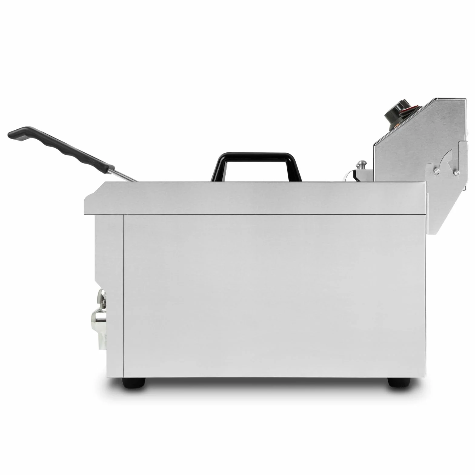 VERTES Frytkownica 10L, 3000 W, temperatura regulowana do 250°C, zasilanie elektryczne 230V, pojemność oleju 8,5 litrów, zasada zimnej strefy, kosz do smażenia, funkcja resetowania, stal nierdzewna