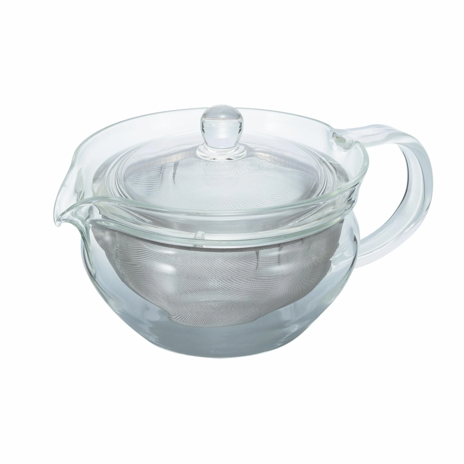 Hario CD Kyusu-Maru-450 ml czajnik do herbaty Chacha Kyusu-Maru o pojemności 450 ml, szkło, przezroczysty