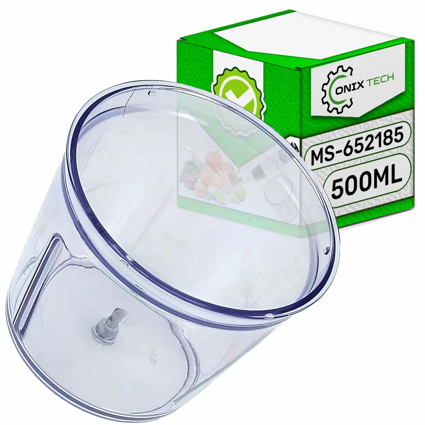 ONIX TECH Miska blendera ręcznego 500 ml z oryginalnym kodem MS-652185 dla Moulinex dla Tefal dla Krups - 5 lat