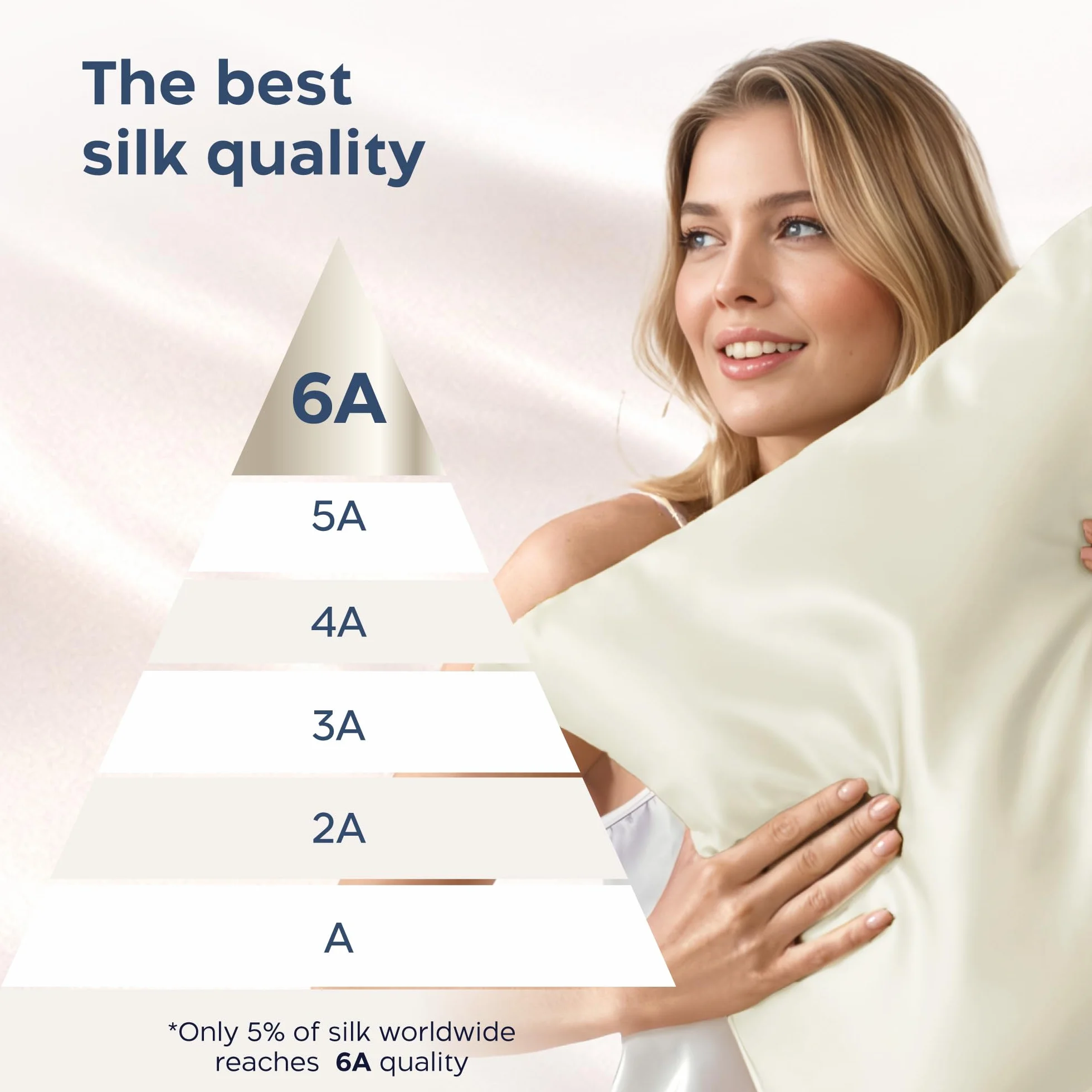 Poszewka na poduszkę Twinzen 100% jedwabna – Oeko-Tex – 22 Momme, klasa 6A, do włosów i skóry – poszewka na poduszkę jedwabna, 1 sztuka – biała, 40 x 80 cm