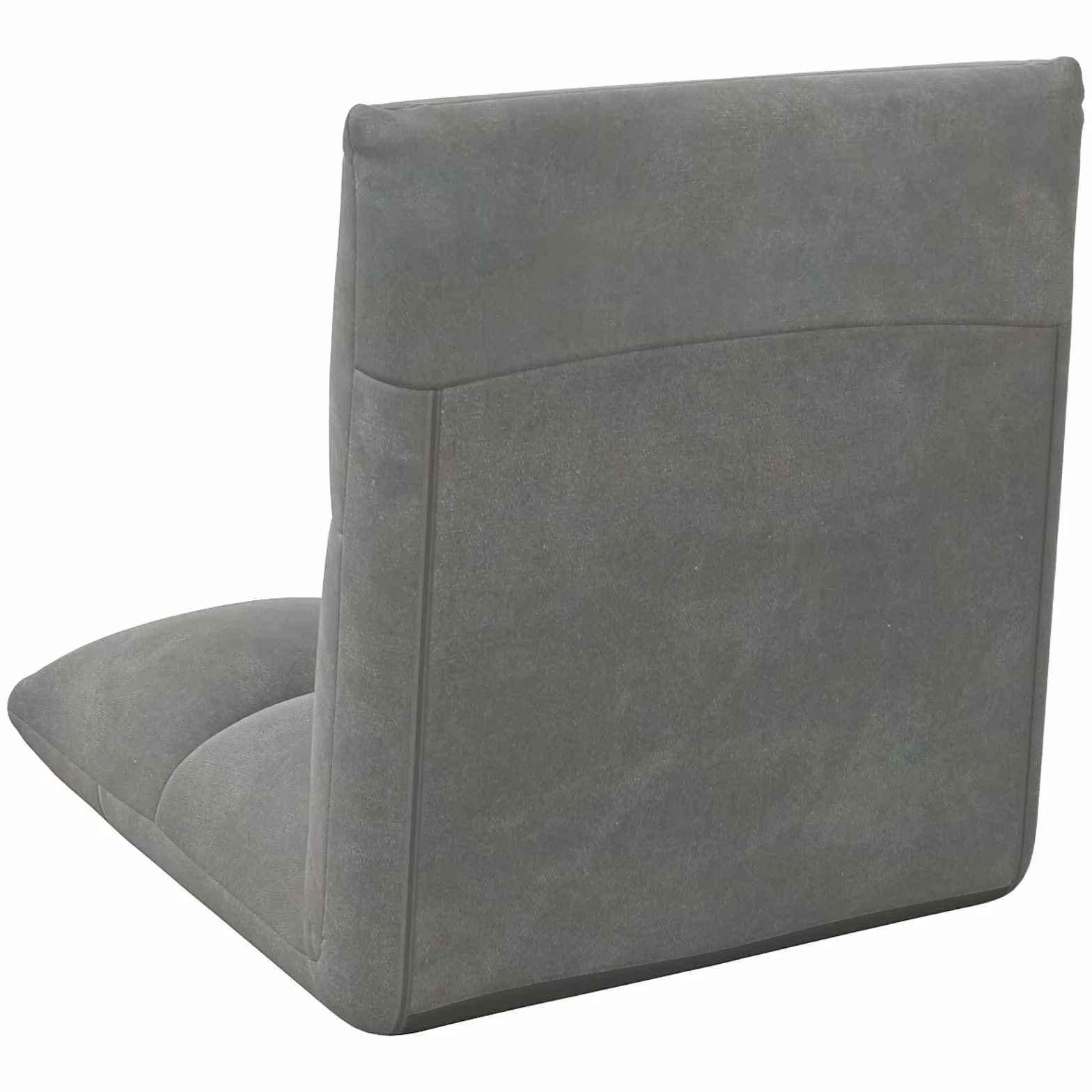 Krzesło podłogowe, ciemnoszare, aksamitne, z regulowanym oparciem, 50 x 61 x 57 cm, składane, wyściełane, ergonomiczne, do jogi, medytacji, gier, biura i czytania