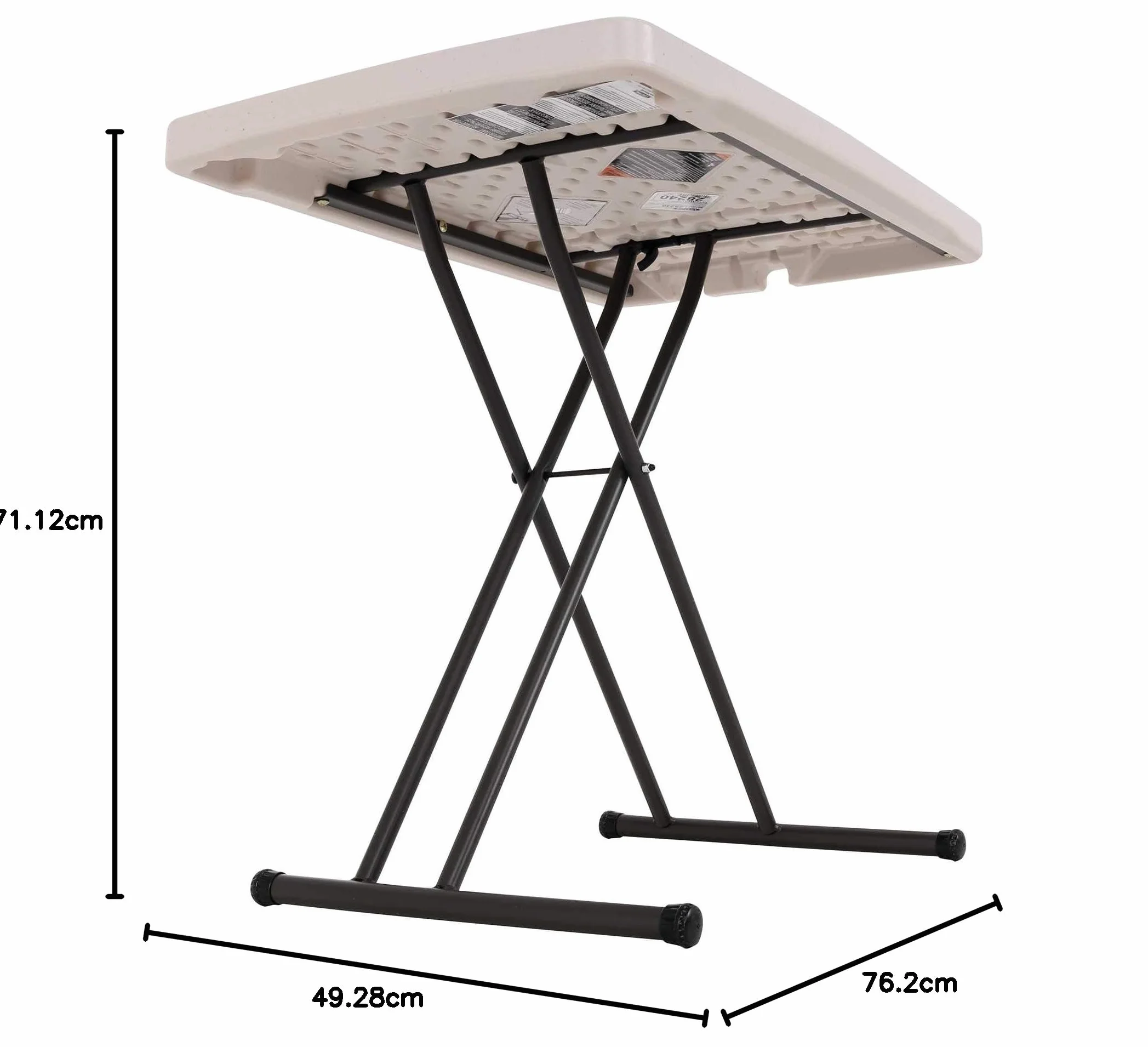 LIFETIME Stolik osobisty o regulowanej wysokości 76 cm, migdałowy
